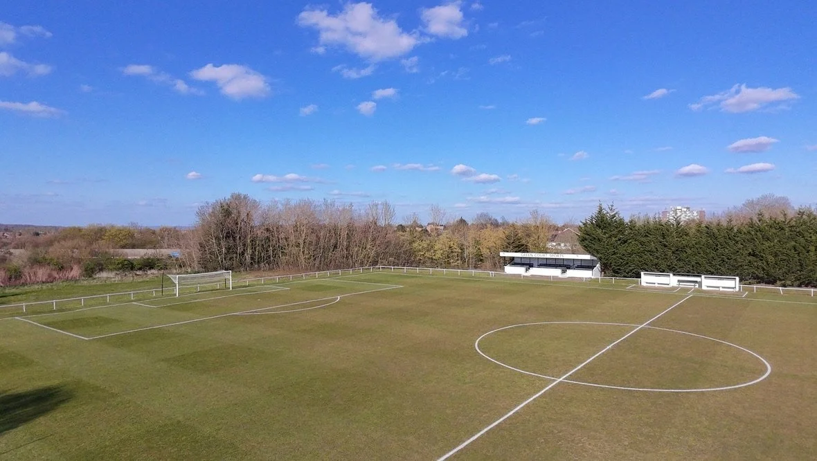 Green Court Sports Club pitch and stand