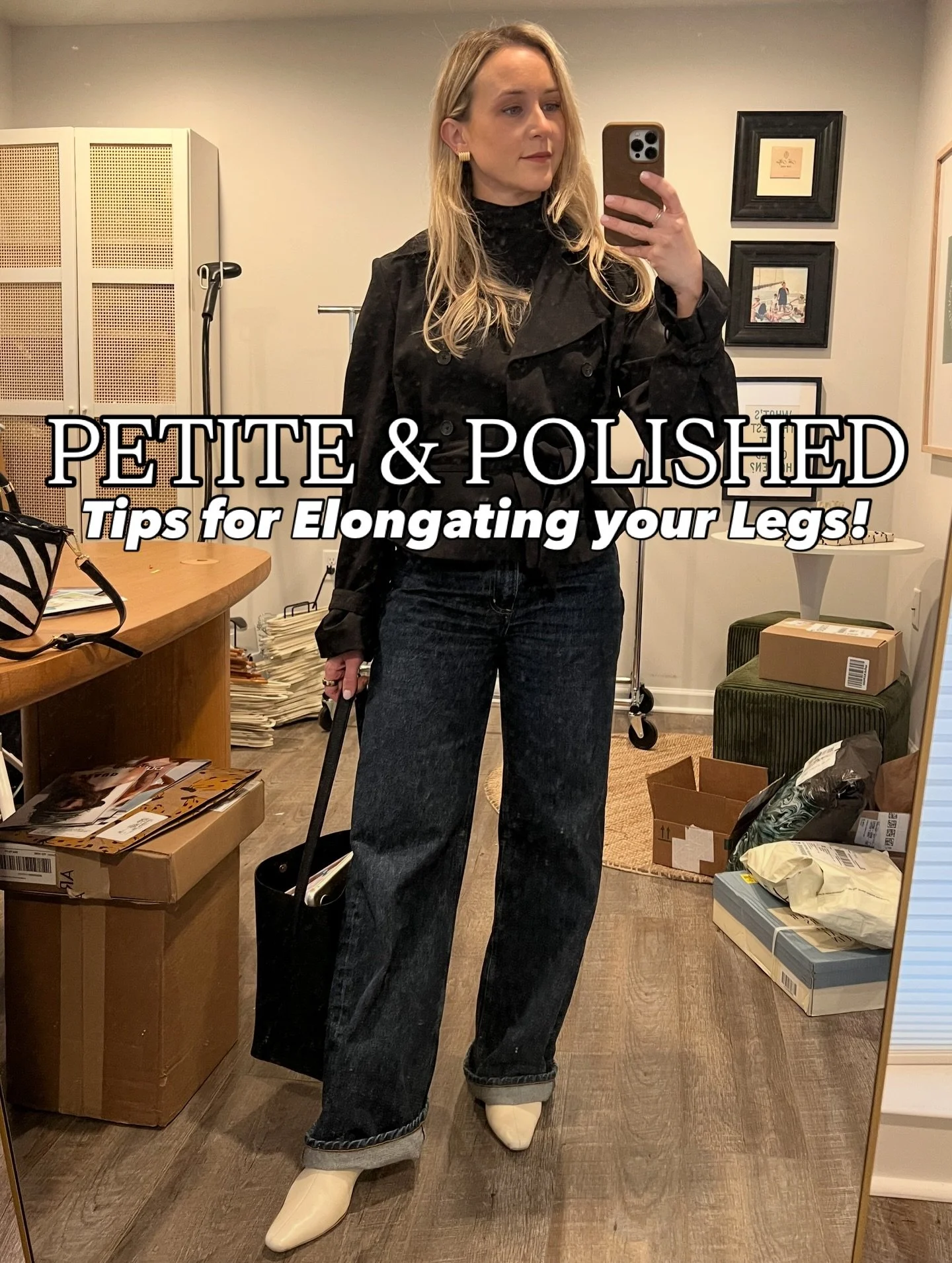 For all my short friends!! 

As a 5&rsquo;2&rdquo; girl, it can sometimes feel like the fashion world (specifically denim!) isn&rsquo;t built for me. 

But I&rsquo;ve learned a few styling tricks that I use on myself &amp; clients to stop feeling stu