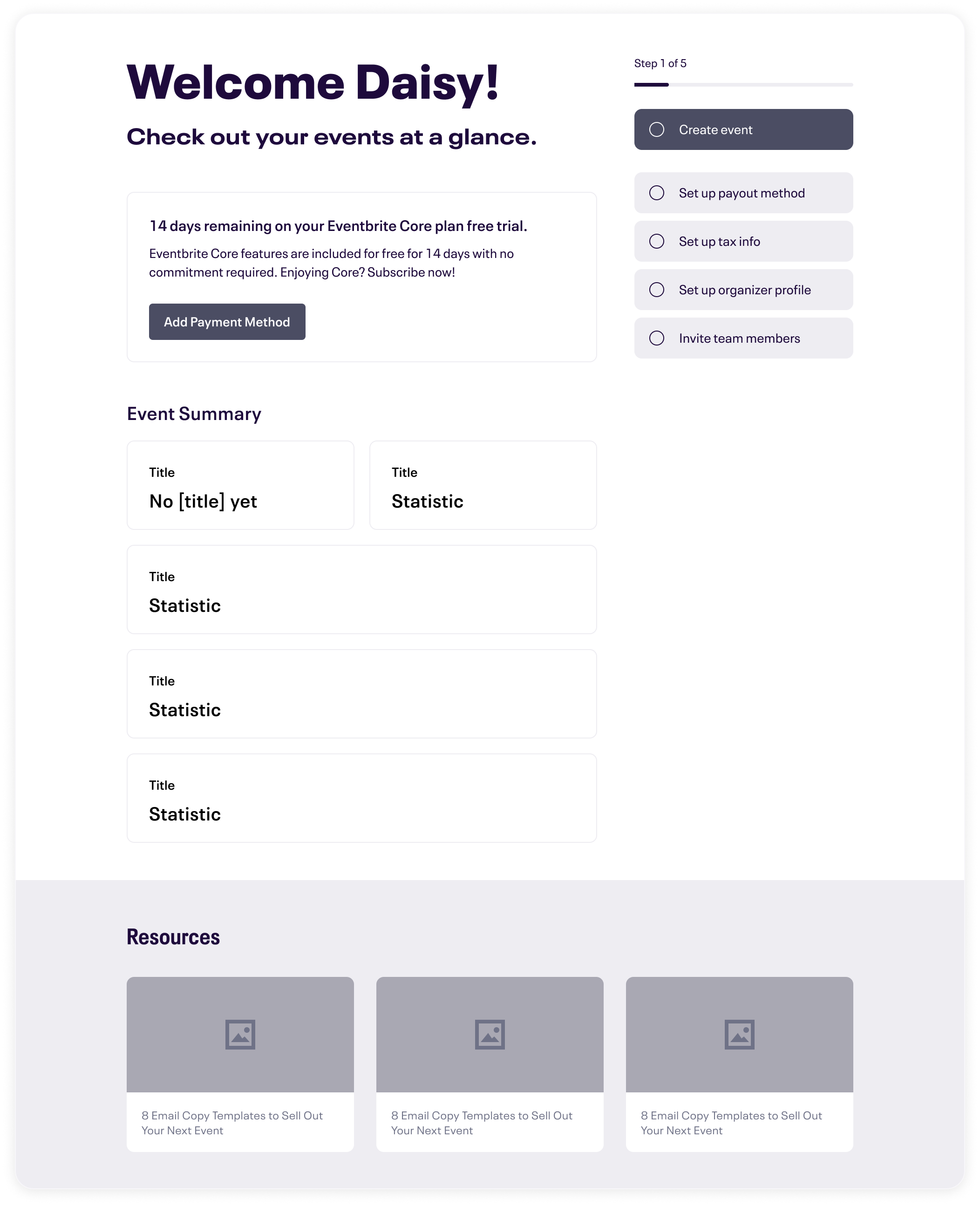 Card and checklist combo wireframe