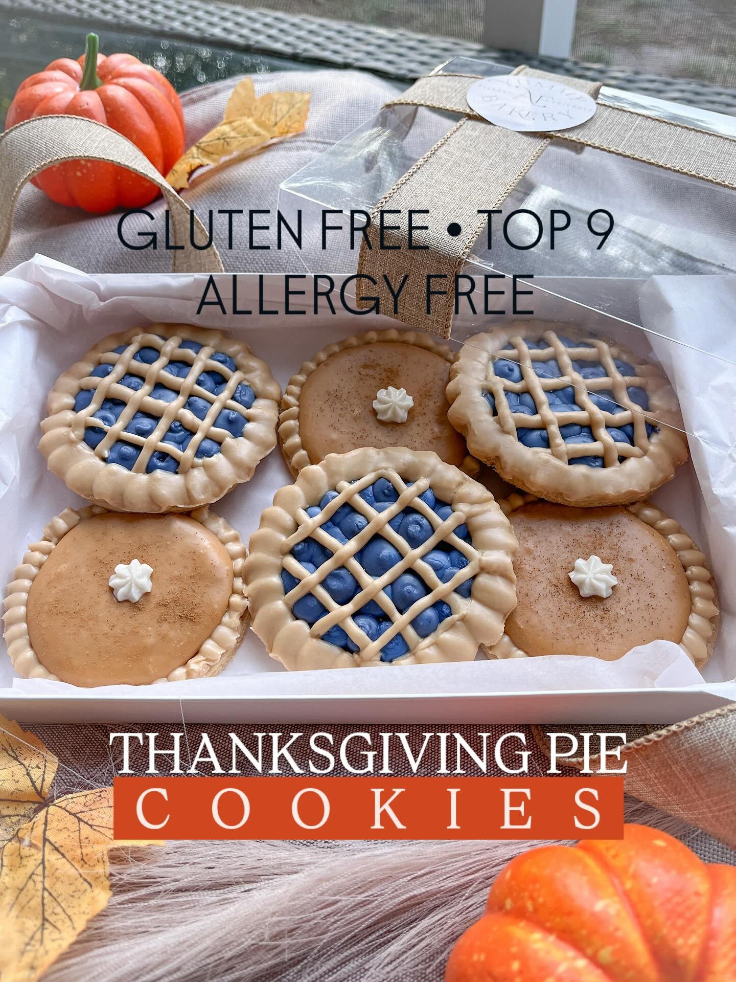 𝗟𝗼𝗼𝗸𝗶𝗻𝗴 𝗳𝗼𝗿 𝗧𝗛𝗘 𝗱𝗲𝘀𝘀𝗲𝗿𝘁 𝘁𝗵𝗮𝘁&rsquo;𝗹𝗹 𝘀𝘁𝗲𝗮𝗹 𝘁𝗵𝗲 𝘀𝗵𝗼𝘄 𝗮𝘁 𝗧𝗵𝗮𝗻𝗸𝘀𝗴𝗶𝘃𝗶𝗻𝗴? 👀⁣
⁣
𝗧𝗵𝗮𝗻𝗸𝘀𝗴𝗶𝘃𝗶𝗻𝗴 𝗣𝗶𝗲 𝗖𝗼𝗼𝗸𝗶𝗲𝘀 are here to save the day 🥧✨⁣
⁣
Melt-in-your-mouth, gluten-free AND Top 9 A