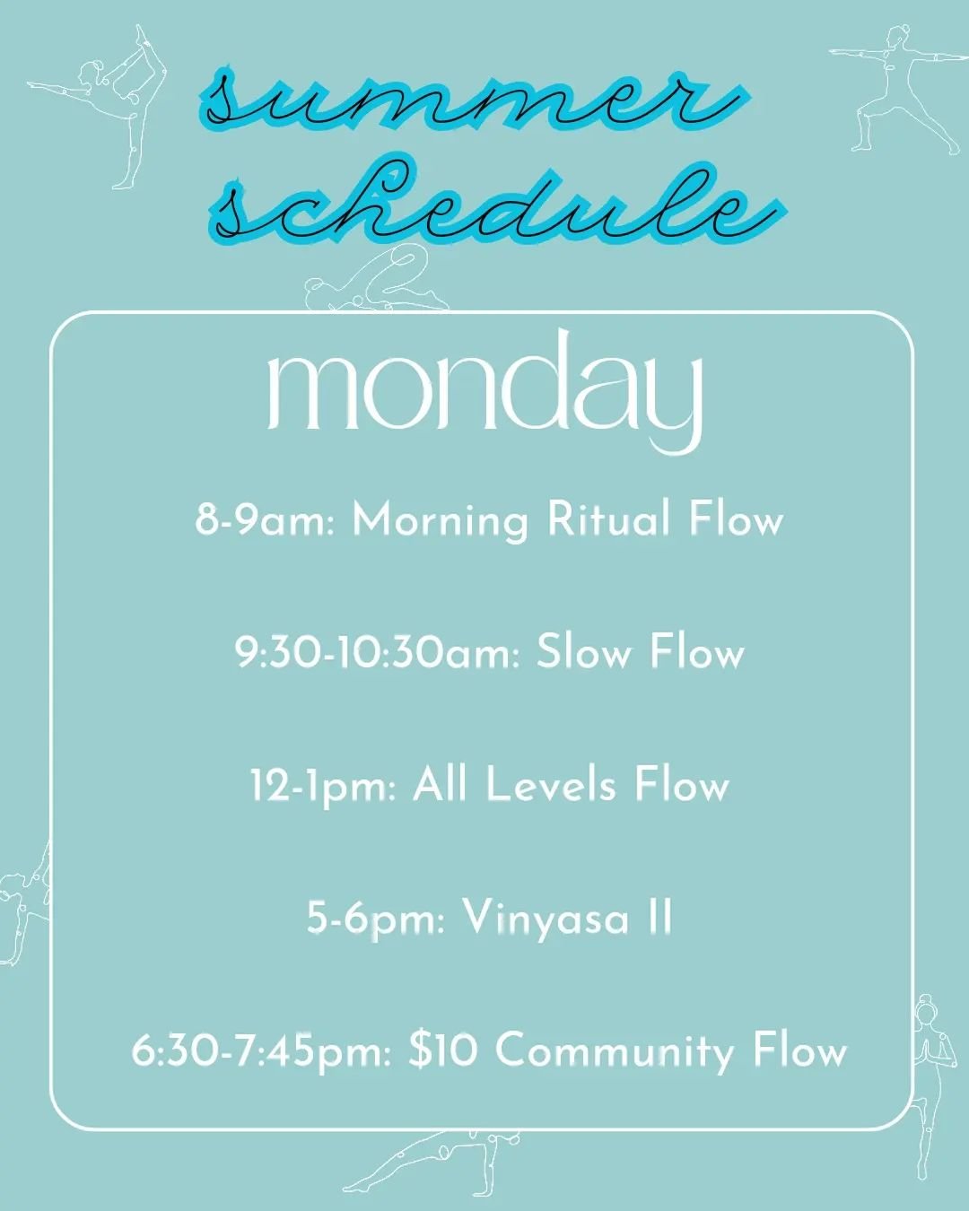 What is your favorite Ritual class style? Comment below to tell us! 👇🏼

☀️We've been tweaking and playing with our schedule for summertime. Save this post for your Ritual summer schedule at a glance. These are all our regular summer classes day-by-