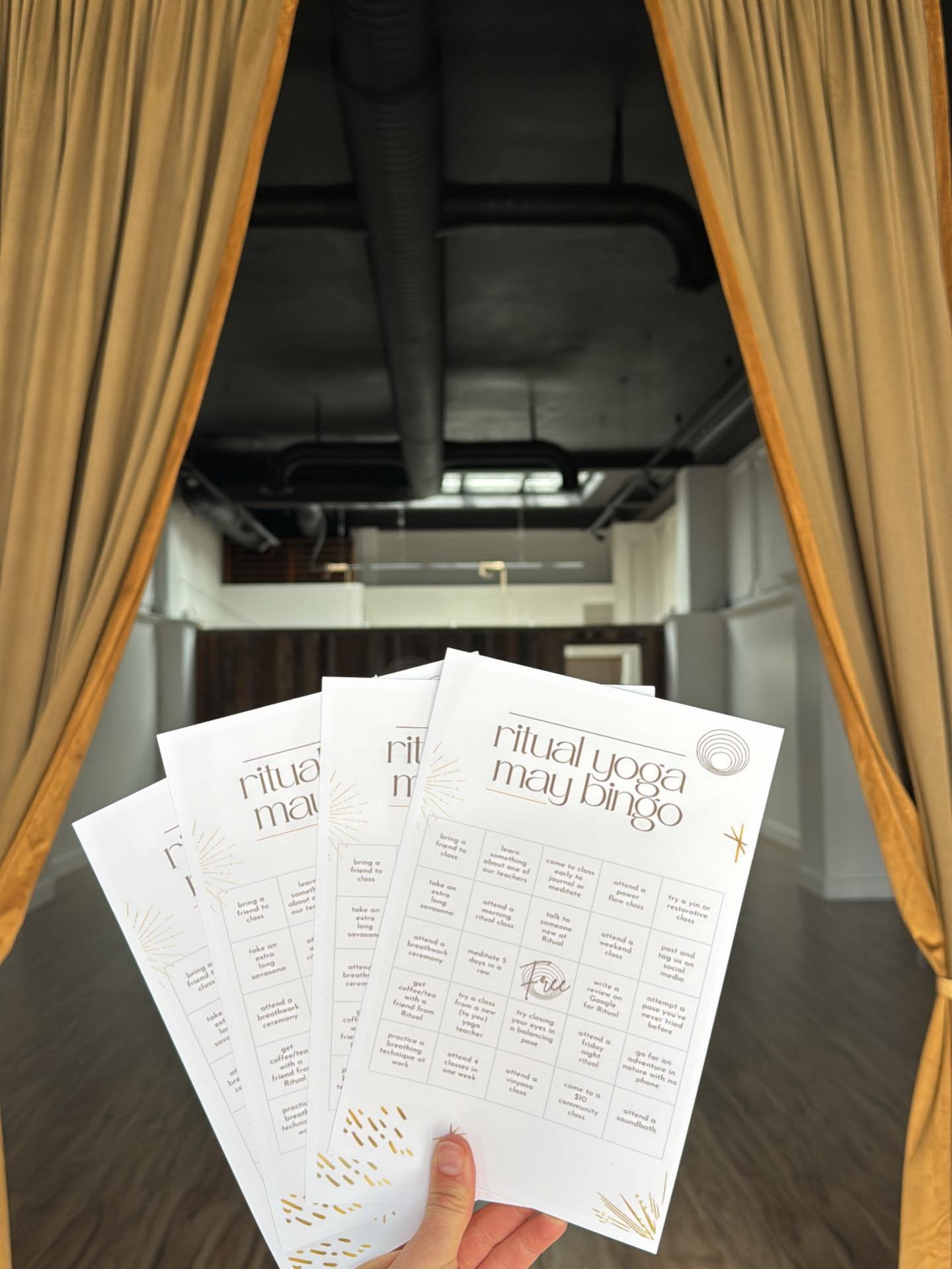 Have you heard?! May Bingo at Ritual is here 💖

Grab your card at the studio, write your name, and hang it up. Move through the month, complete your squares, and let it unfold&hellip;

Win Ritual magic along the way ~ free swag, memberships, &amp; m
