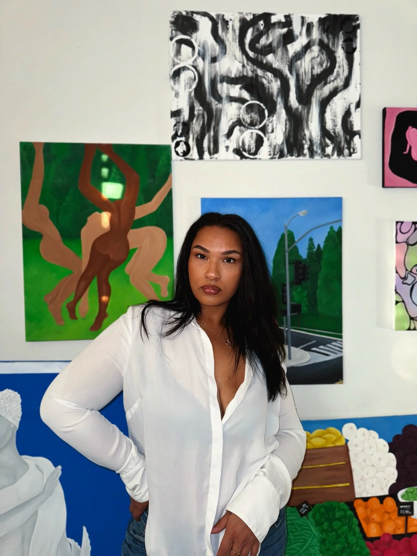 been in the lab 🙂&zwj;↕️👩🏽&zwj;🎨
&bull;
&bull;
&bull;
&bull;
&bull;
 #explore #artist #artistsofinstagram #acrylicpainting #youngblackartists