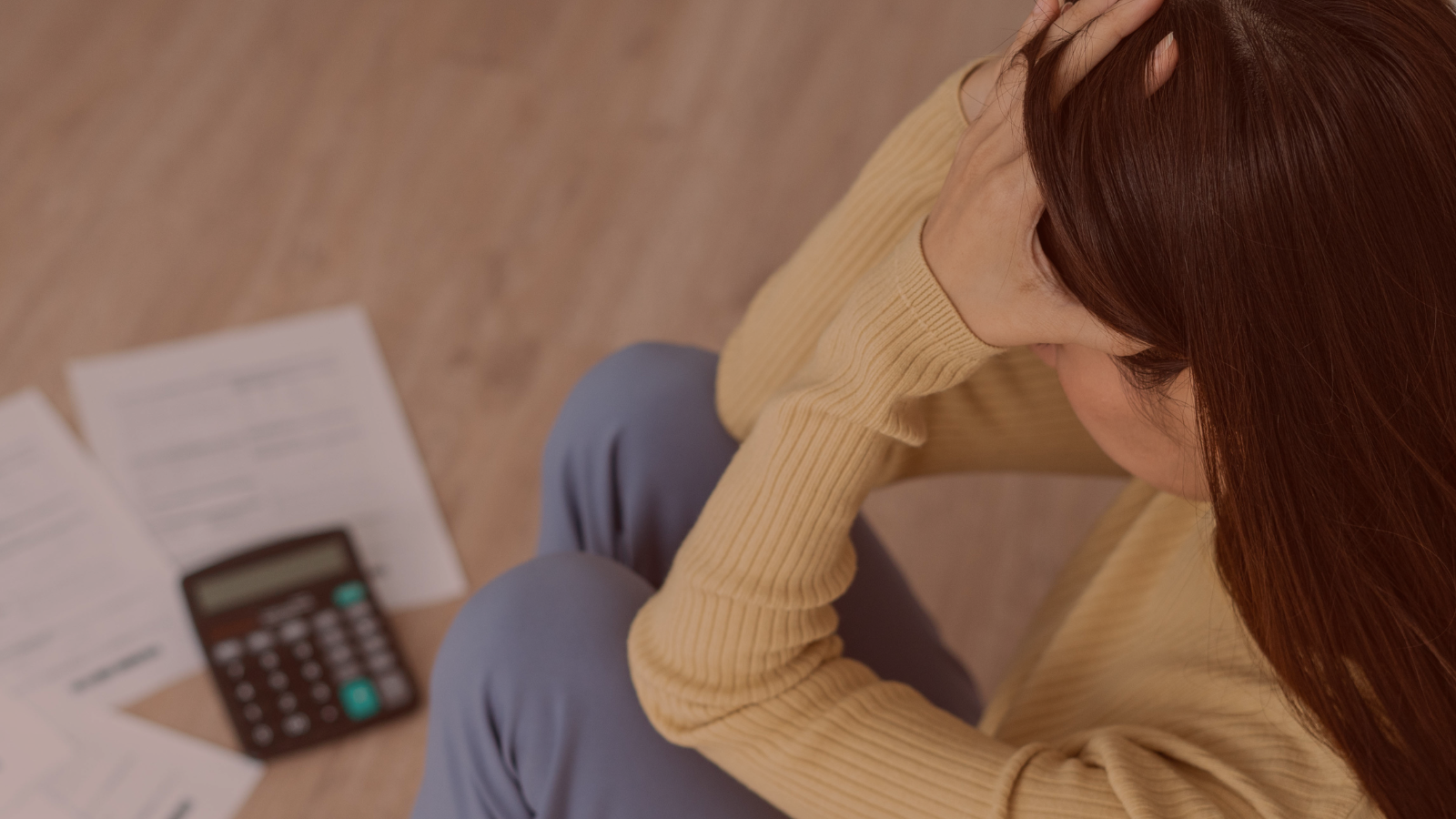 woman stressed about finances and parental leave