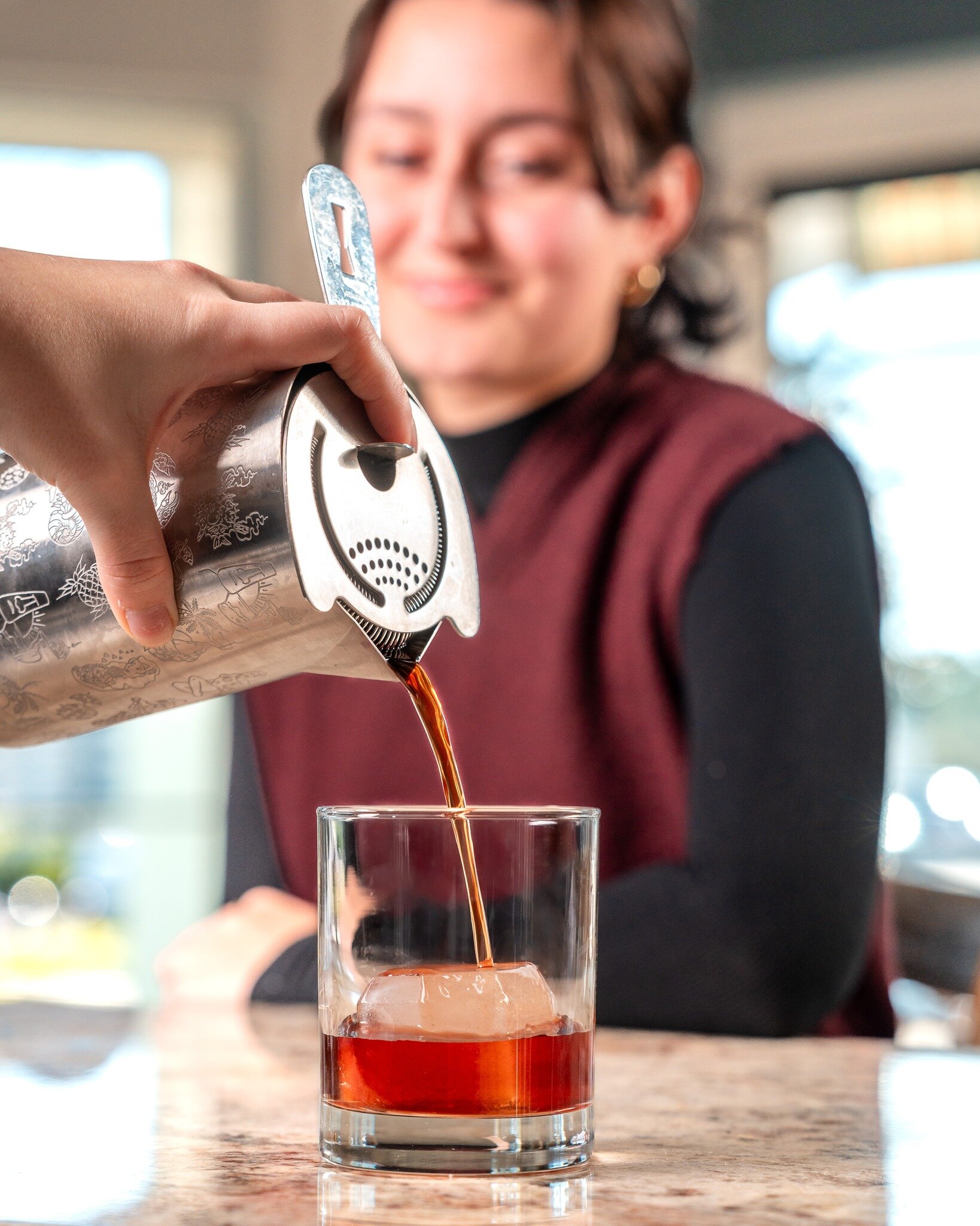 Our Black Forest Old Fashioned  is a Valentine's riff on a cocktail classic. Spirit forward with @woodford, we stir in an Amerena Cherry Simple Syrup, with Aztec Chocolate Bitters, giving the cocktail a lovely, sweet note. Stop in this month to give 