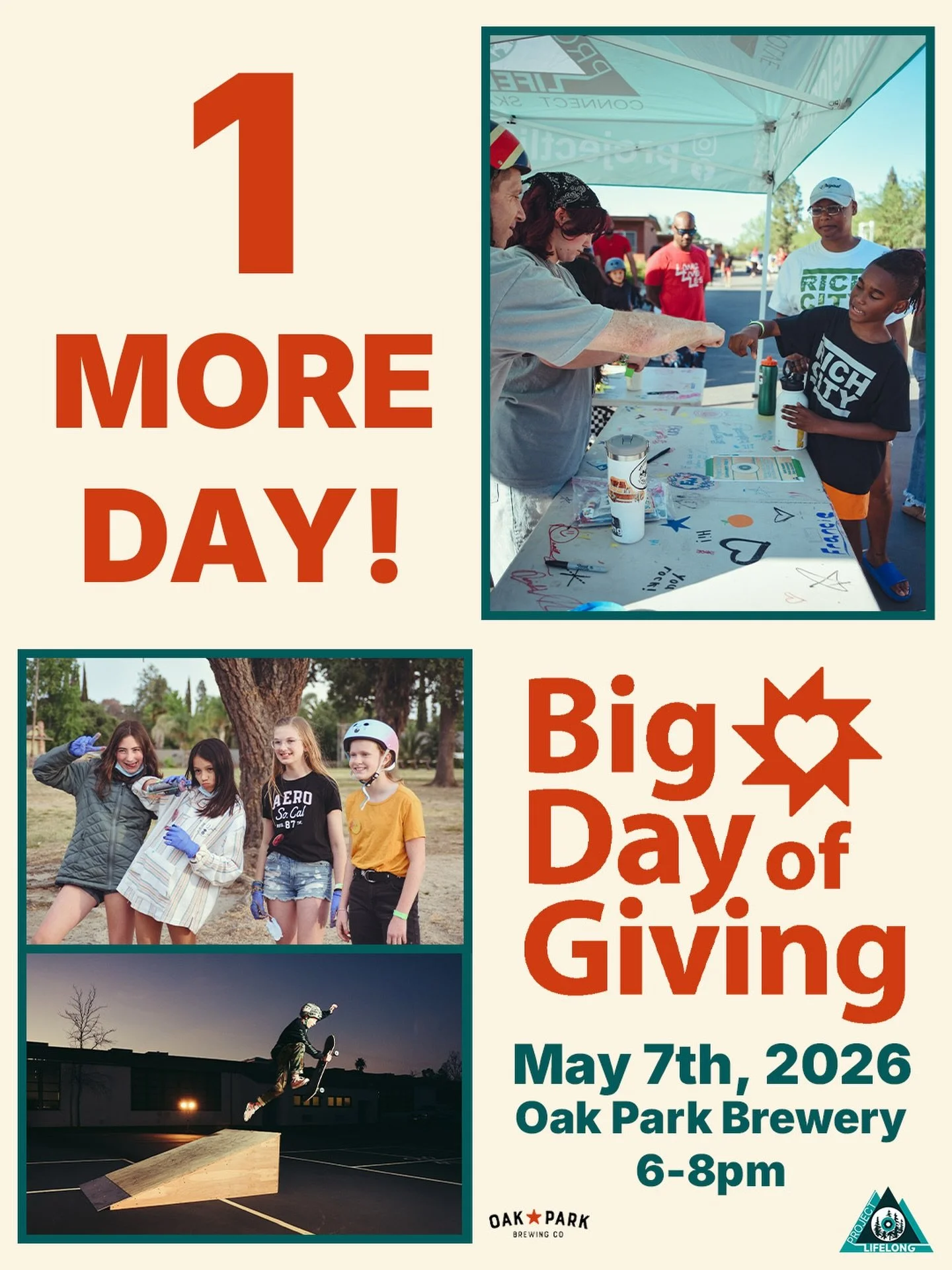 BIG DAY OF GIVING IS TOMORROW!!! 🙌

@bigdayofgiving is our most crucial fundraiser of the year! Help us hit our goal so we can reach more kids and create even better programs that will impact our youth and community for years to come! 🛹🌲🙌

Join u