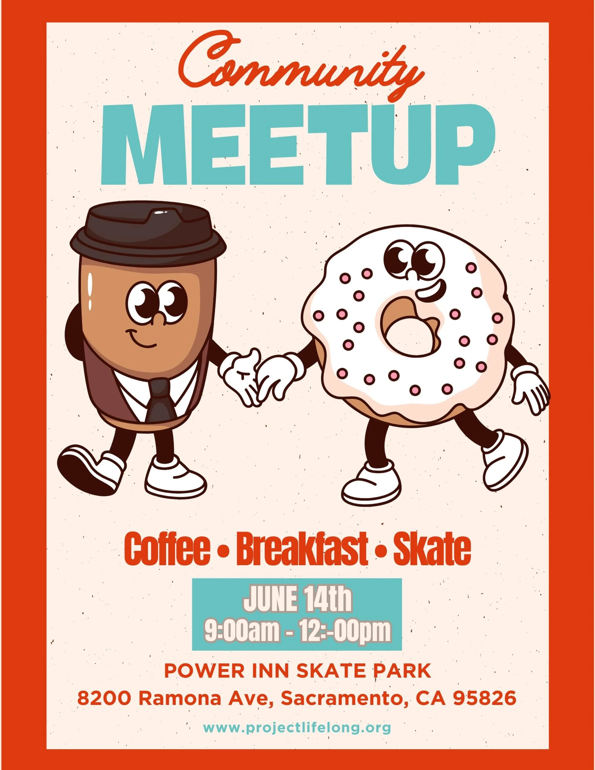 Join us! Beat the heat at this month&rsquo;s Community Meetup! June 14th at Power Inn Skate Park from 9:00am-12:00pm - we&rsquo;ll have breakfast, coffee, activities and an early skate session! ☕️🍩🛹

Everyone is welcome at our community meetups! Ou