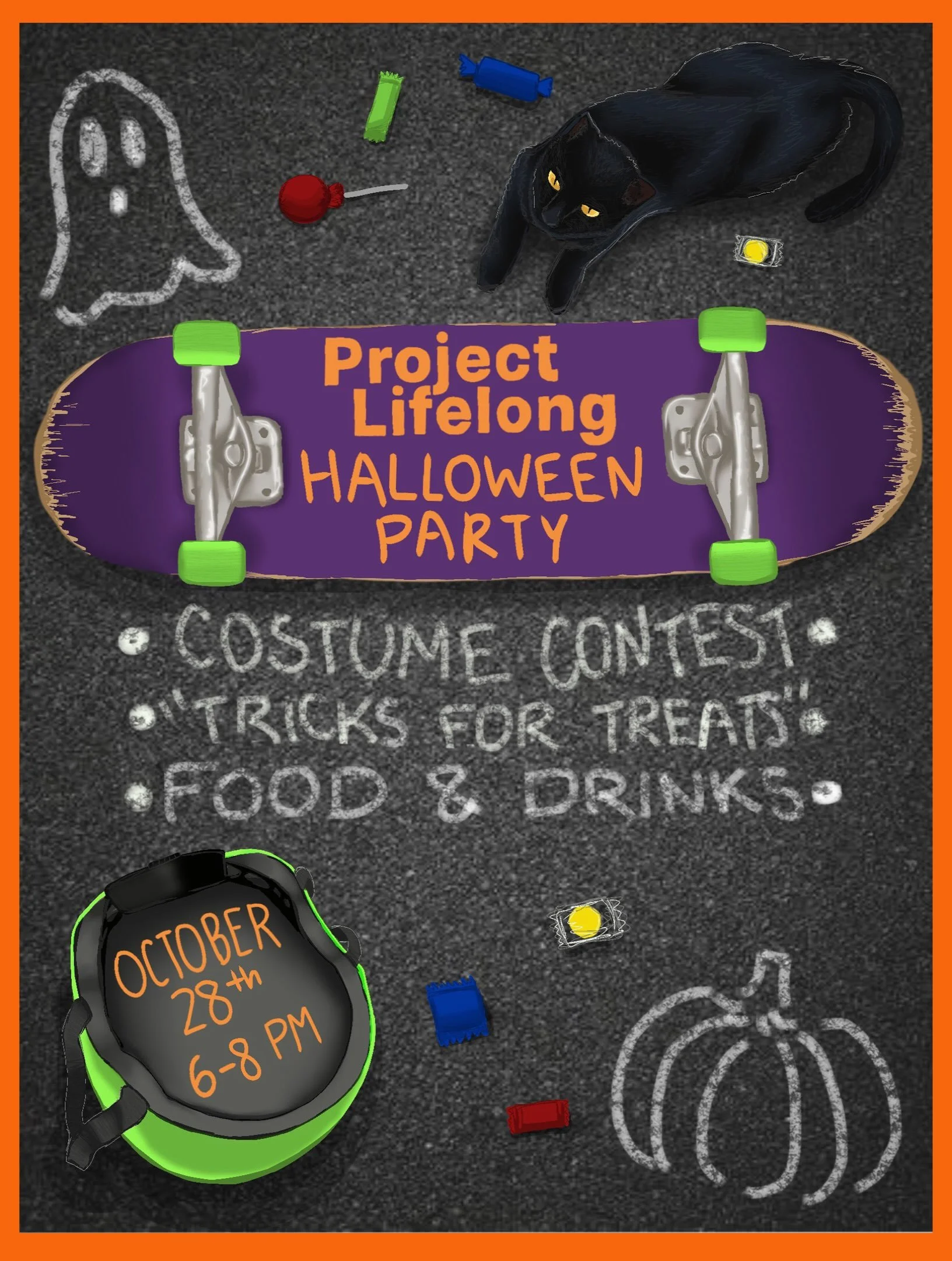 We&rsquo;re throwing a Halloween Party for our enrolled youth skaters and their families! Skate, scream, and celebrate with our crew! 🛹🎃

Bust out your costumes for an action-packed evening:
&bull;Open Skate Session 🛹
&bull;Tricks for Treats (land