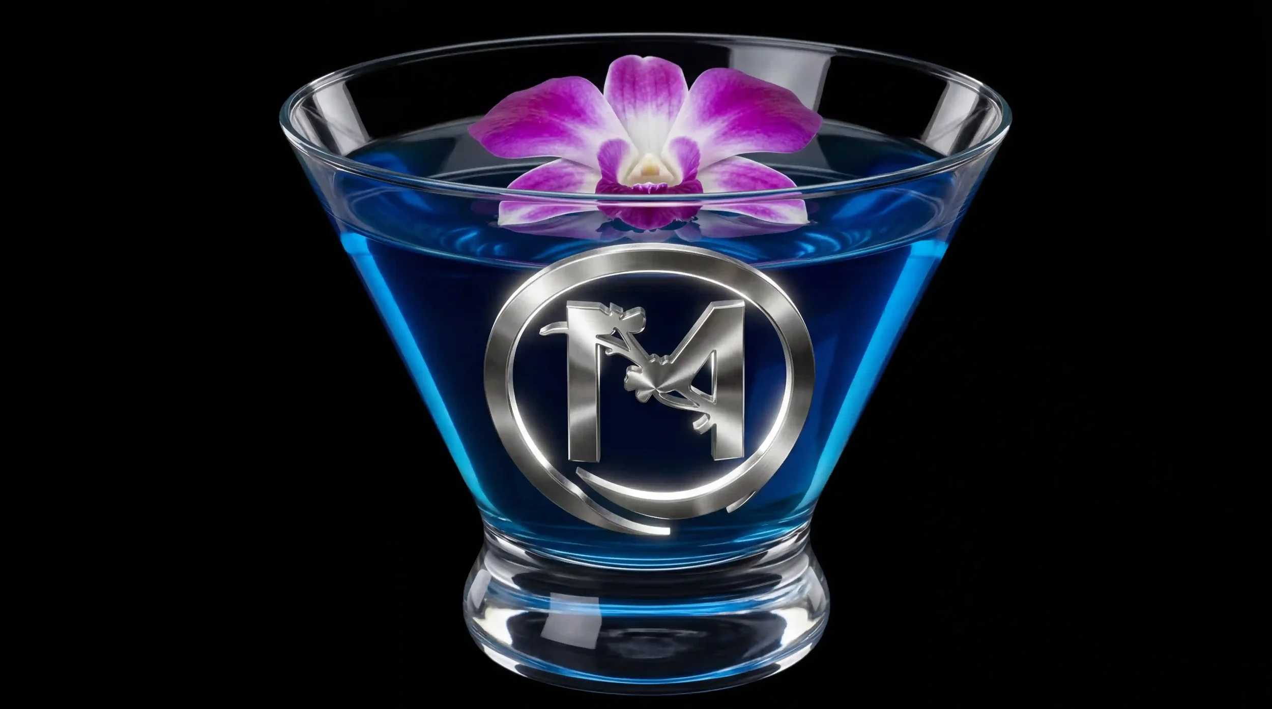 A vibrant, bright blue MITO The Islander tropical cocktail, expertly crafted with Svedka blue raspberry vodka and fresh lemon, served chilled.