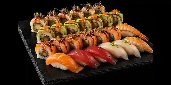 Fresh, hand-crafted salmon nigiri and specialty sushi rolls prepared by Mito's expert sushi chefs.