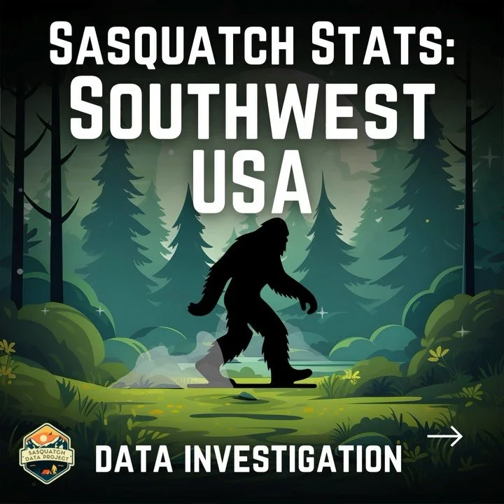 Sasquatch reports aren&rsquo;t limited to dense forests. They also pop up across some of the most arid parts of the continent🏜️

Let&rsquo;s take a peek at how the Southwestern public BFRO reports take shape through the lens of physical traits, beha
