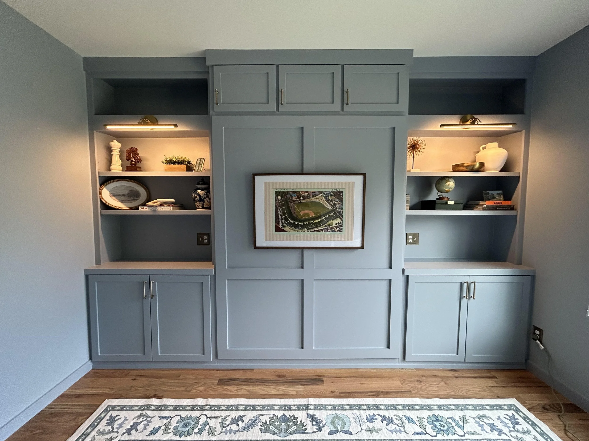 Murphy Bed with built in bookshelves for home office in Nashville, TN