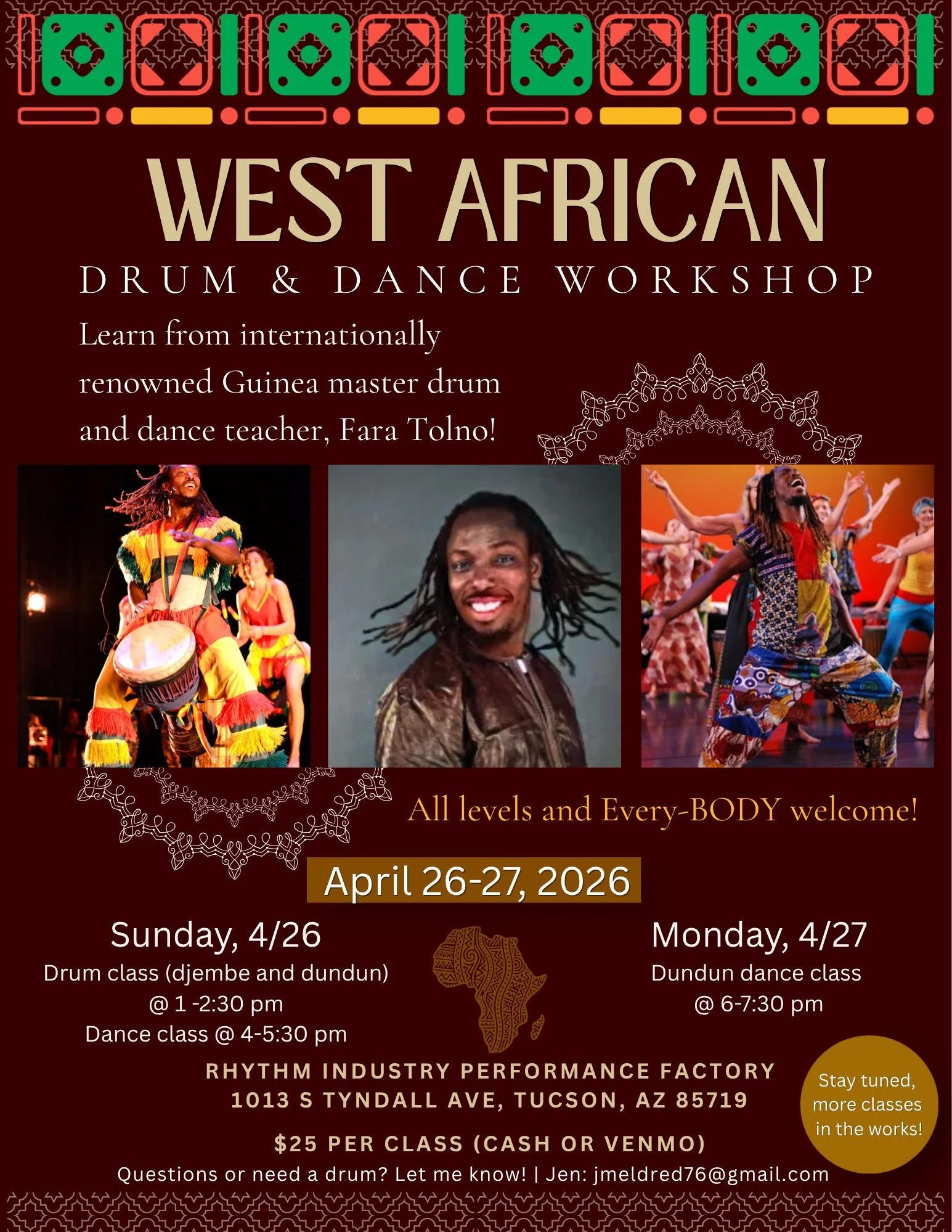 Guinea Drum and Dance Classes with Fara Tolno!
