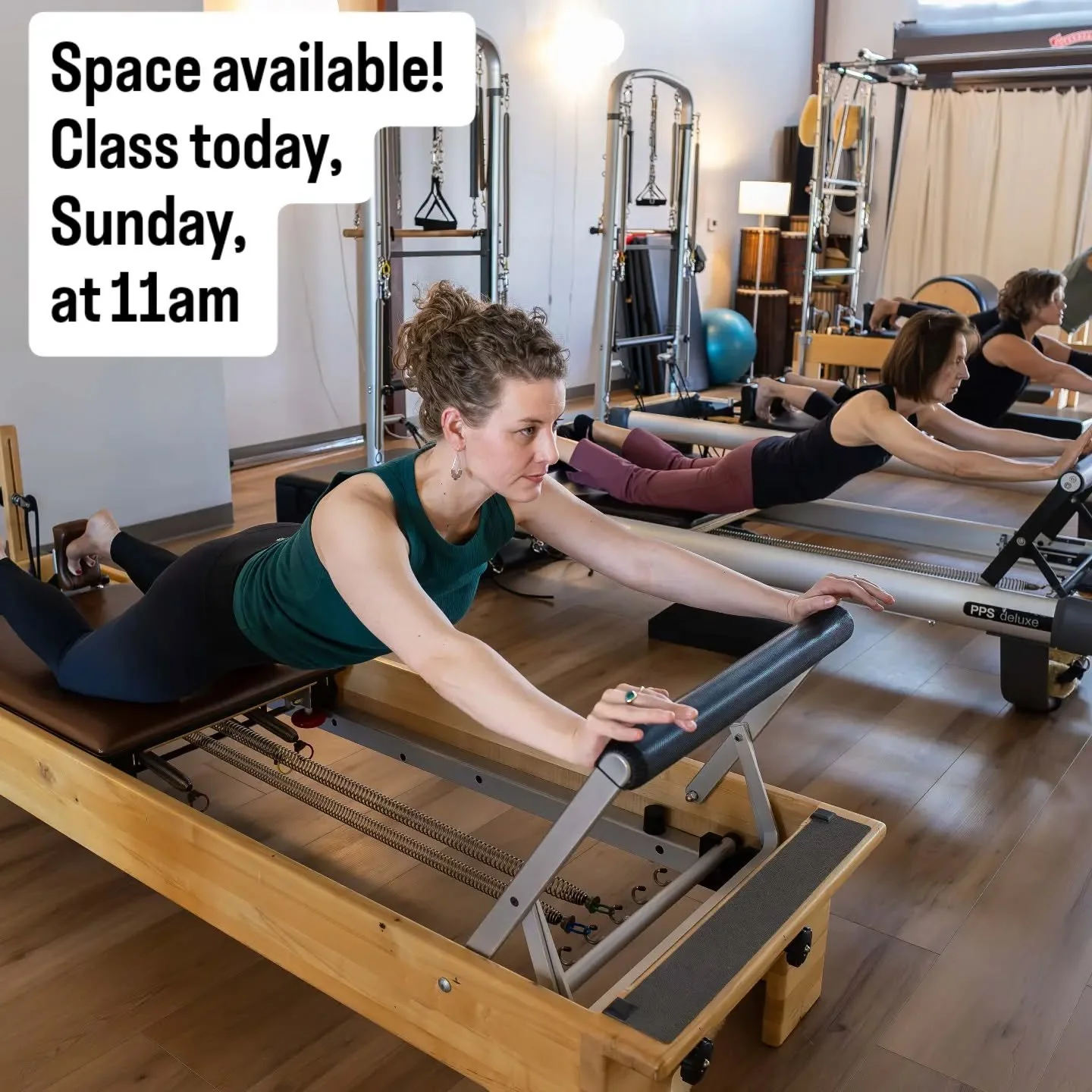 Sunday Pilates class! You can sign up at link in bio!