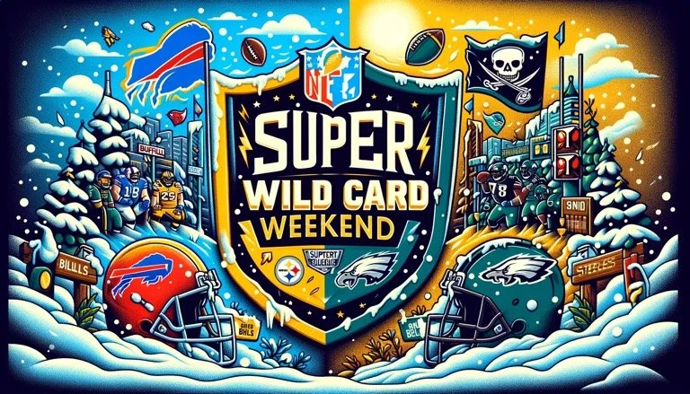 Super Wild Card Weekend Finale: Steelers Brace for Buffalo Chill and Eagles Tangle with the Bucs