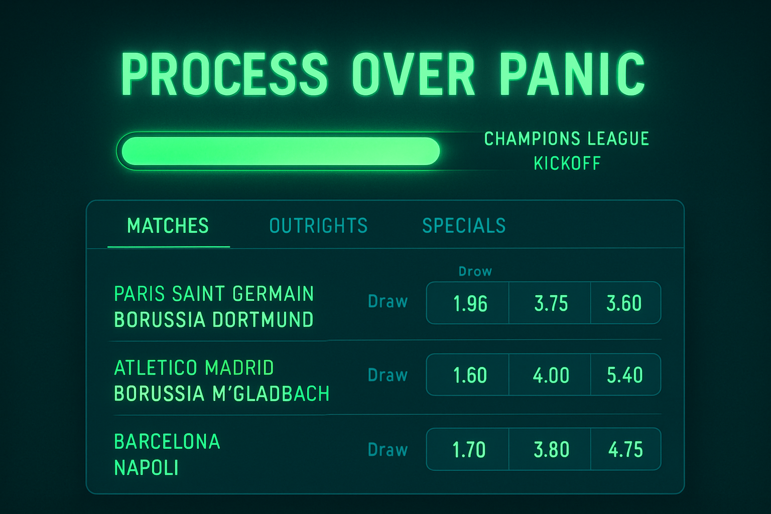 The Turn Starts Today: UCL Signals, Lean Sizing