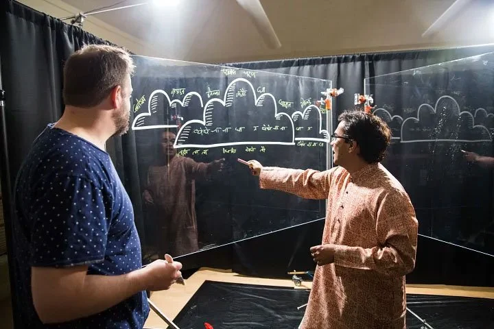 Peter Durand and musician Sandeep Das.