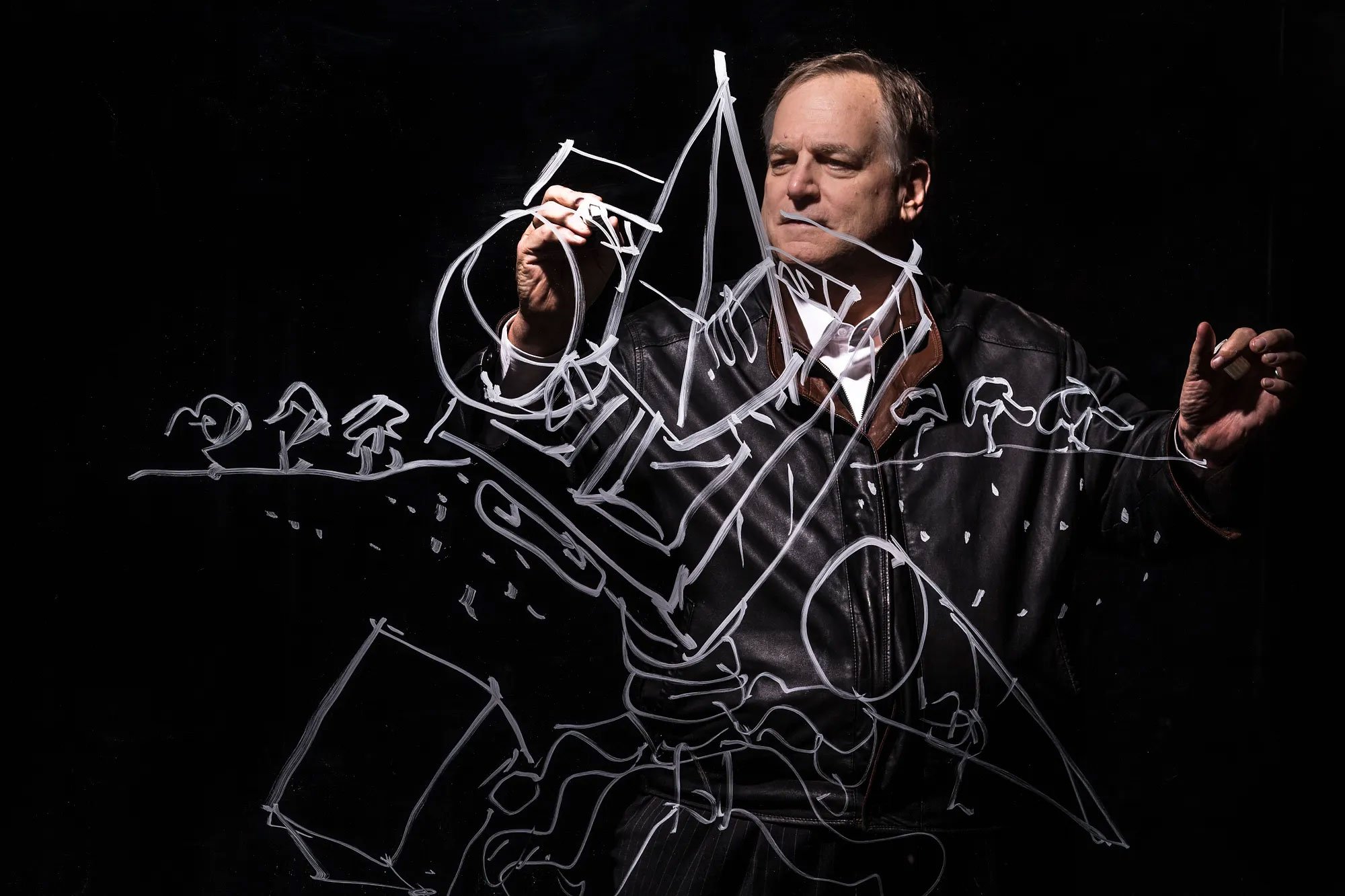 Eric Kuhne creates a visual model.