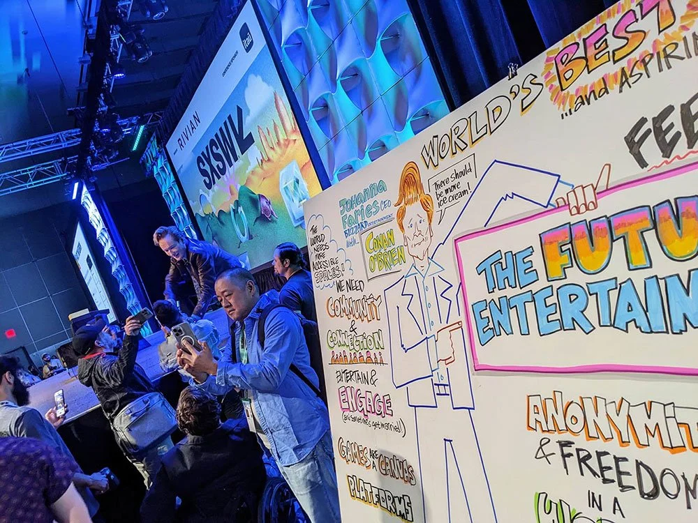 Graphic recording at SXSW with Conan O'Brien