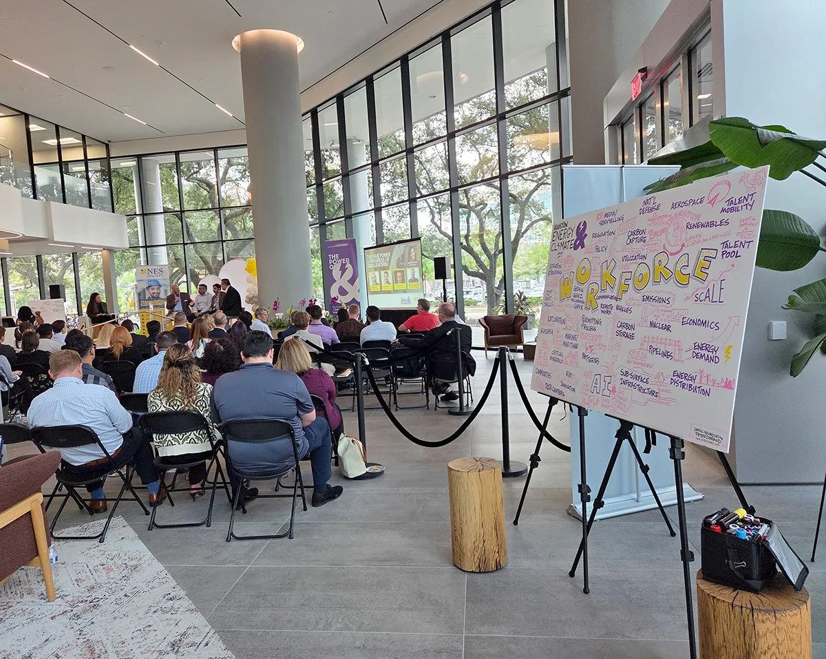 Visual notes created by Alphachimp at a discussion about the future of the Energy Workforce.