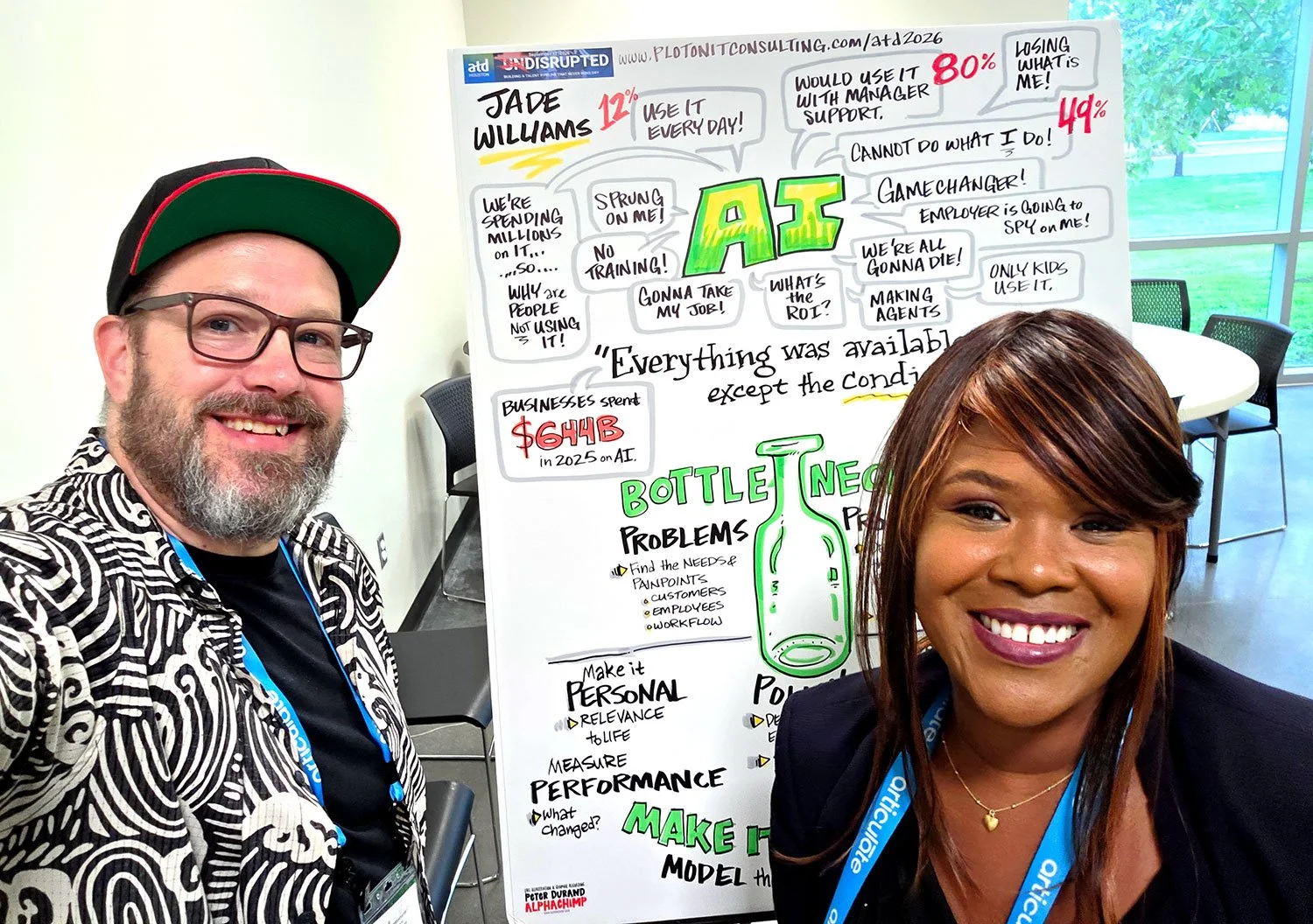 Peter Durand with ATD speaker Jade Williams.