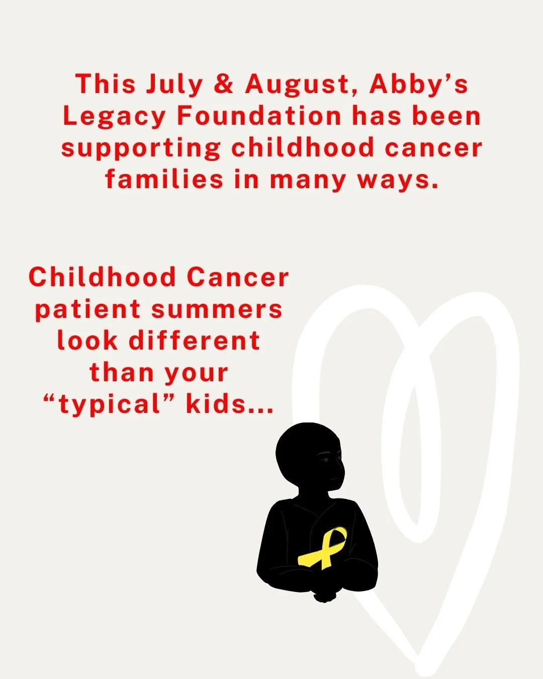 We've been busy supporting patients & families this summer! See where your donations go and stay tuned for September opportunities! Thank you!