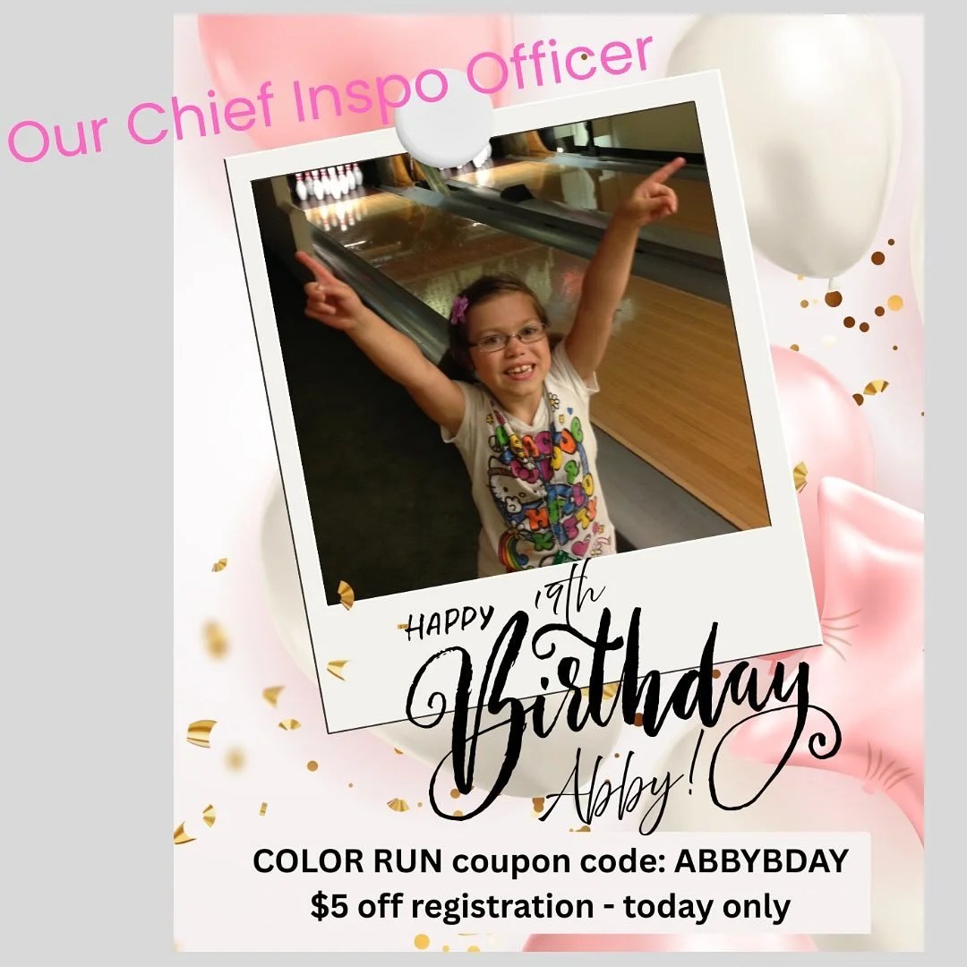 Our hearts are extra heavy today as it’s Abby’s 19th Birthday. 🩷 We know she’s celebrating in heaven & wanting us to smile with her. Do something good for yourself or others in her honor. If you want to be a part of the color r