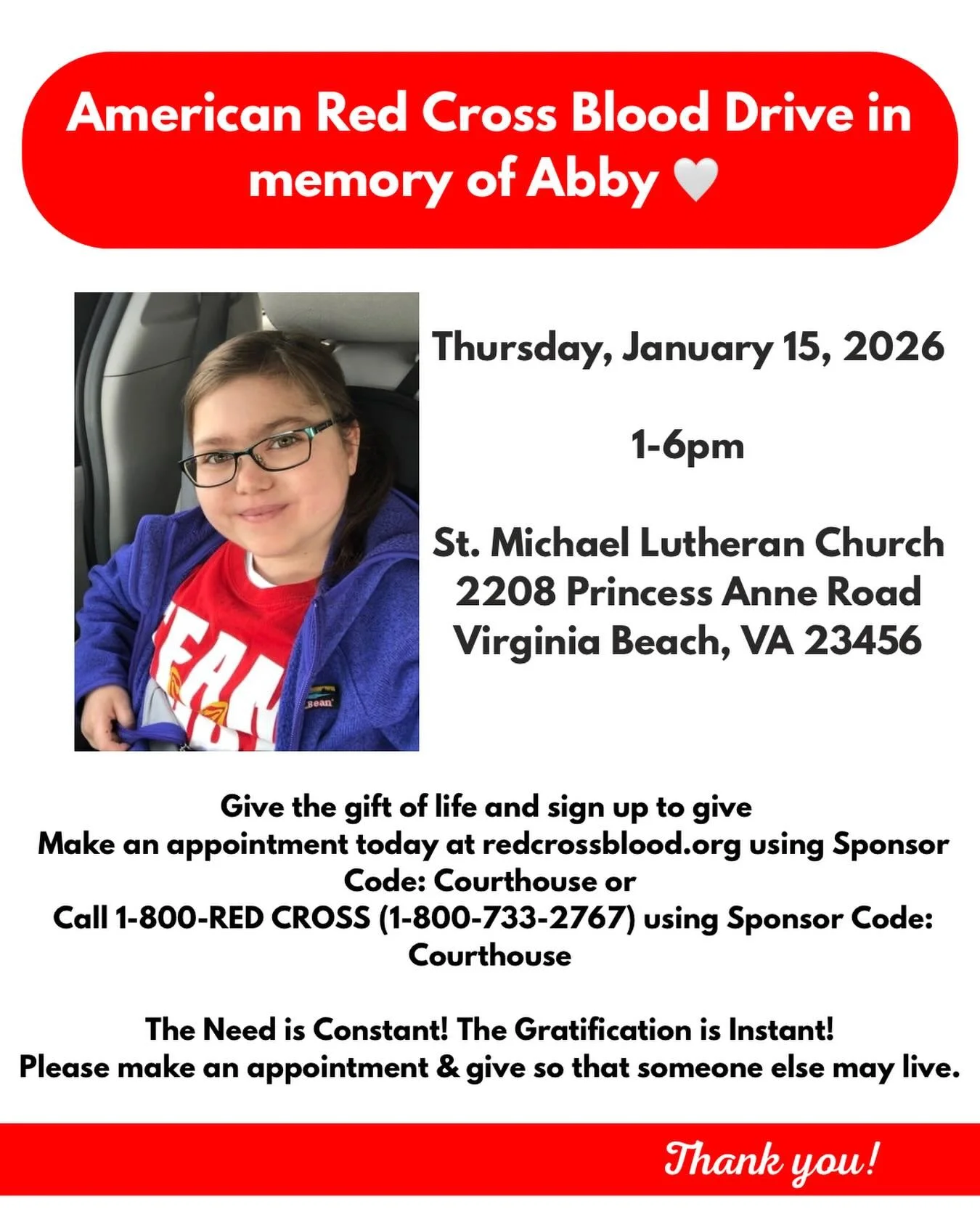 Make an appointment today and join us! Please help us spread the word ❤️ #abbyforever