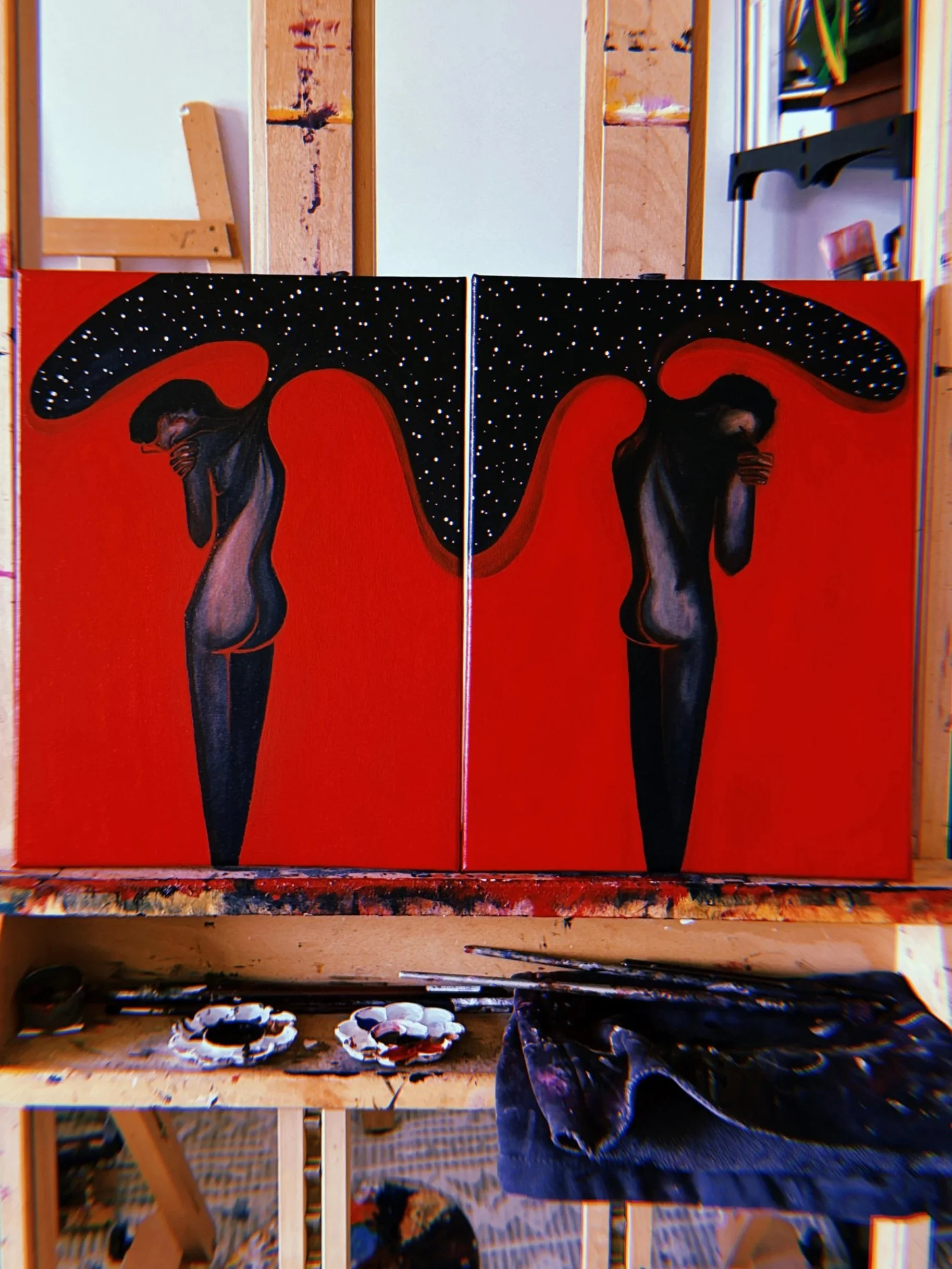 Sharing one universe /2 canvases/ $1844