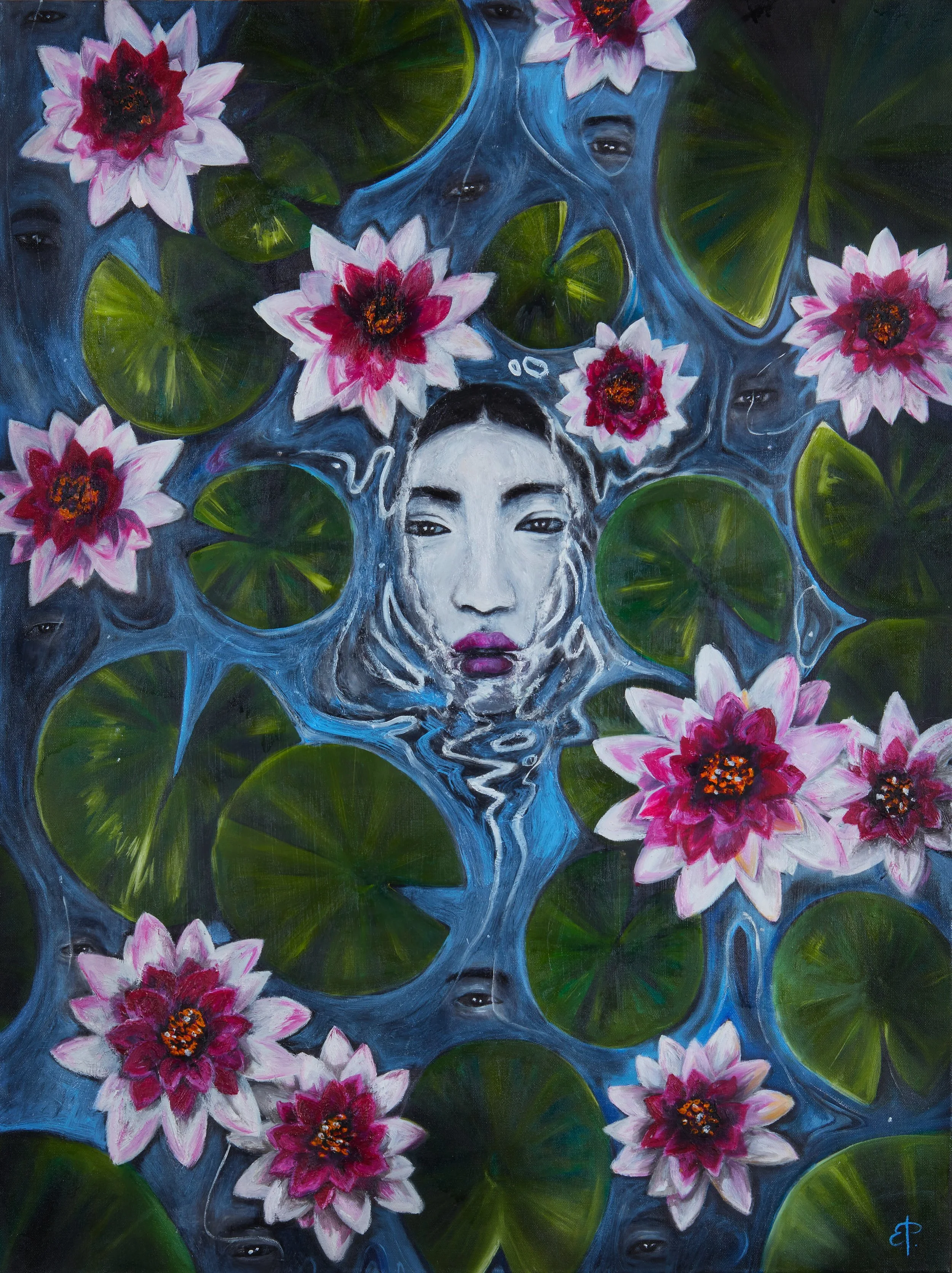 "Water Lily" / 30 in x40 in / $4400