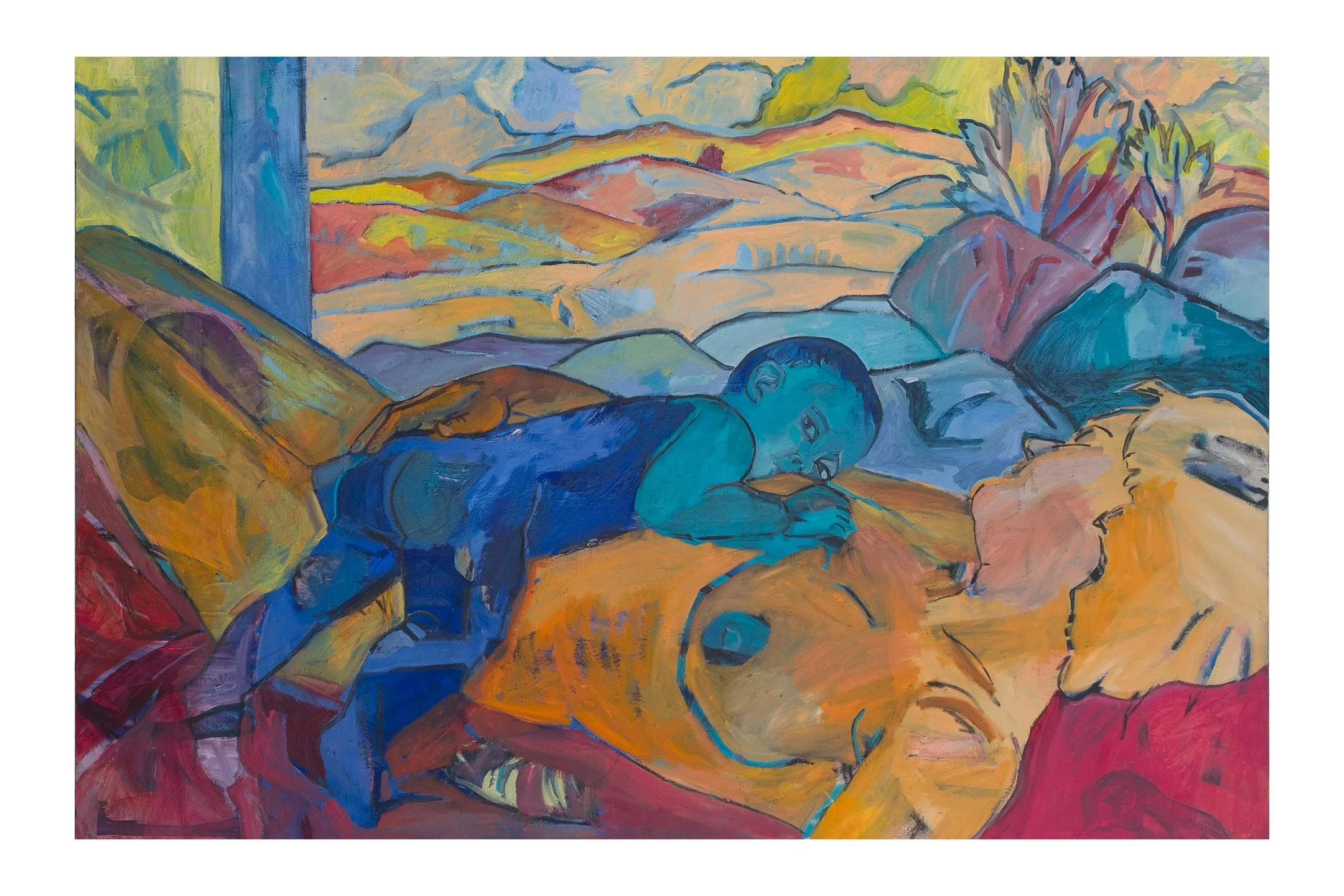 Eat Love, oil on canvas, 48" h x 73" w