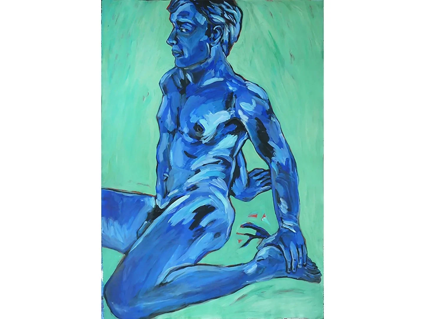 You Know You Are Somewhat Compulsive, acrylic on paper, 44"h x 30"w