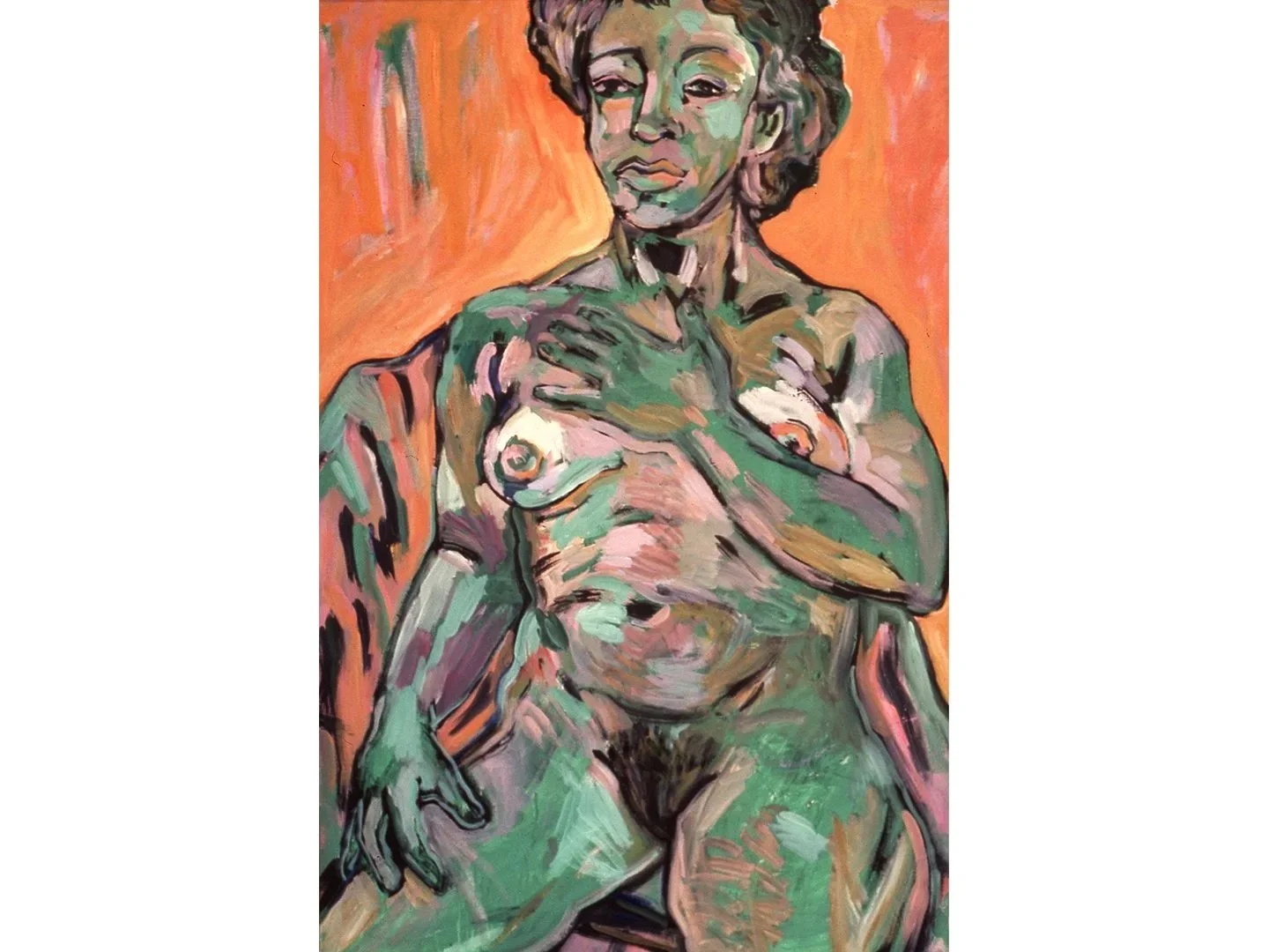 Laurel Has A Brave Heart, acrylic on paper, 44" h x 30"w