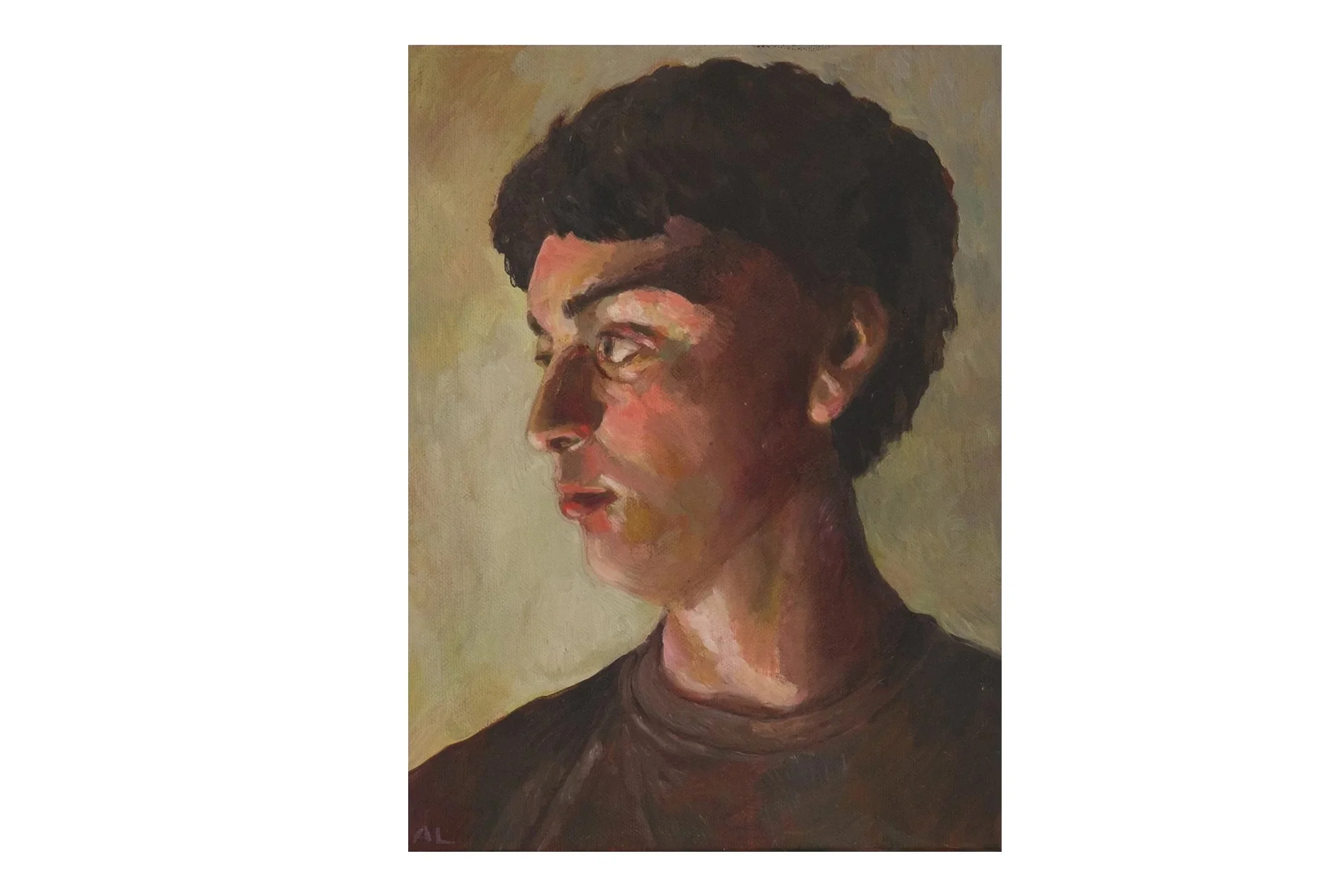 Miles, oil on canvas, 12" h x 10" w