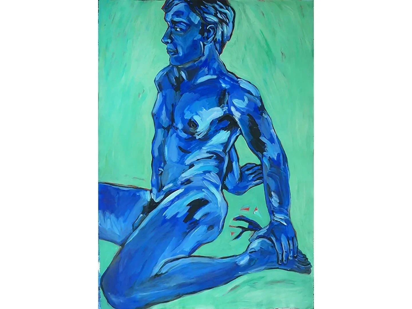 You Know You Are Somewhat Compulsive, acrylic on paper, 44"h x 30"w