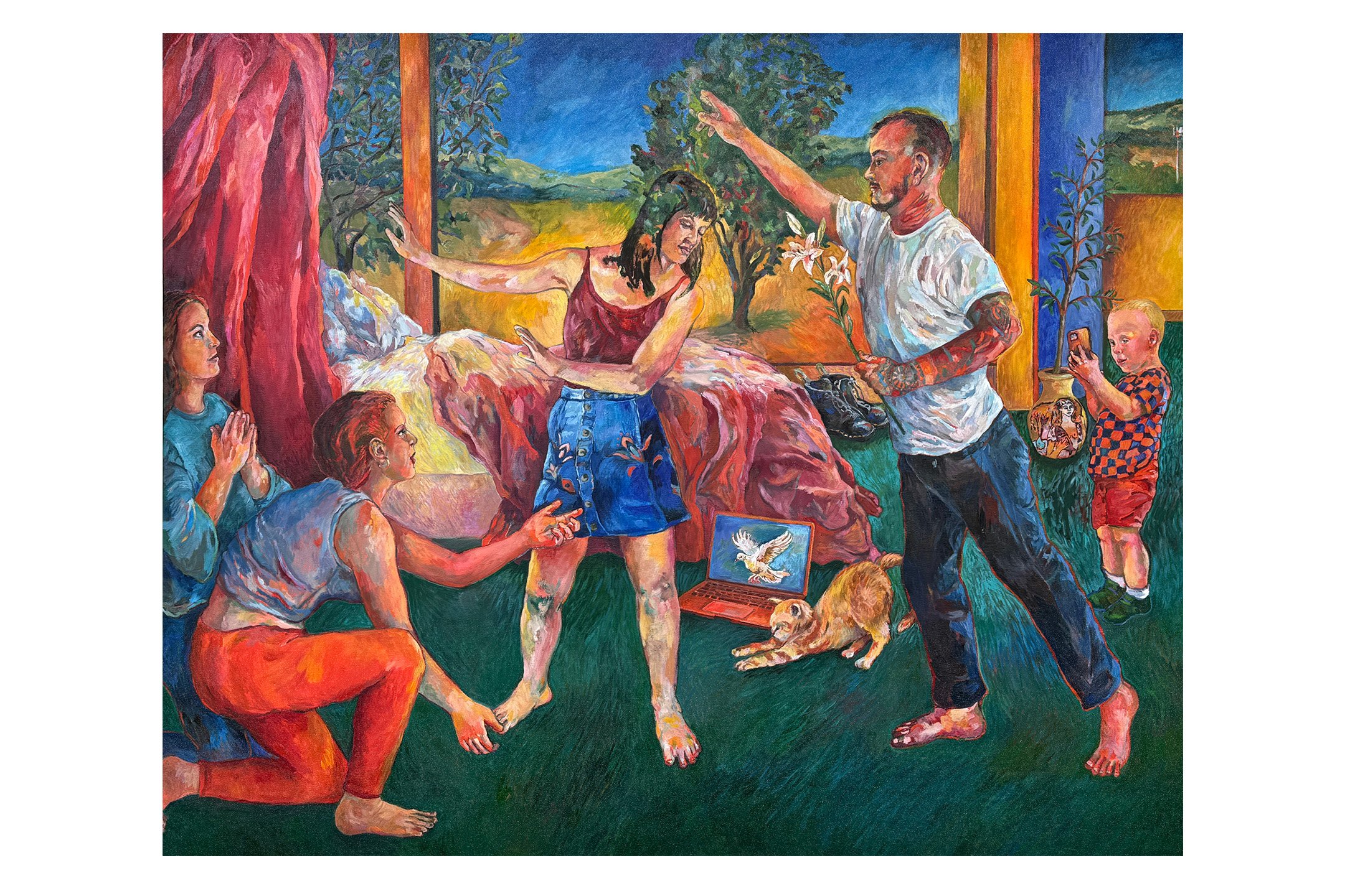 Annunciation (The Conception), oil on canvas 54.5" h x 66.5