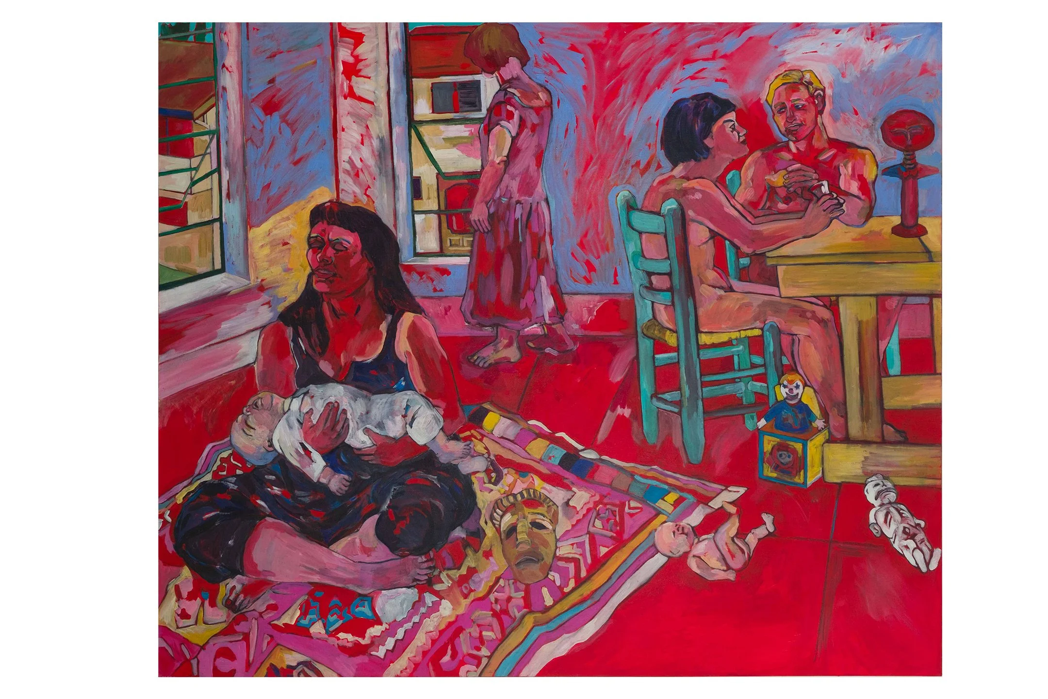 There Is No Returning to An Ungrieved World, acrylic on canvas, 59" h x 72" w