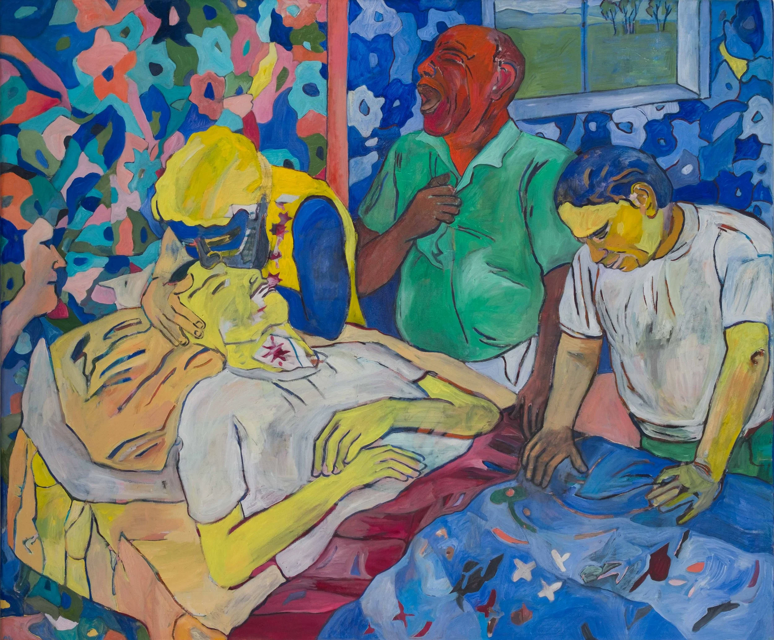 The Death of Robert, oil on canvas, 54"h x 66.5" w