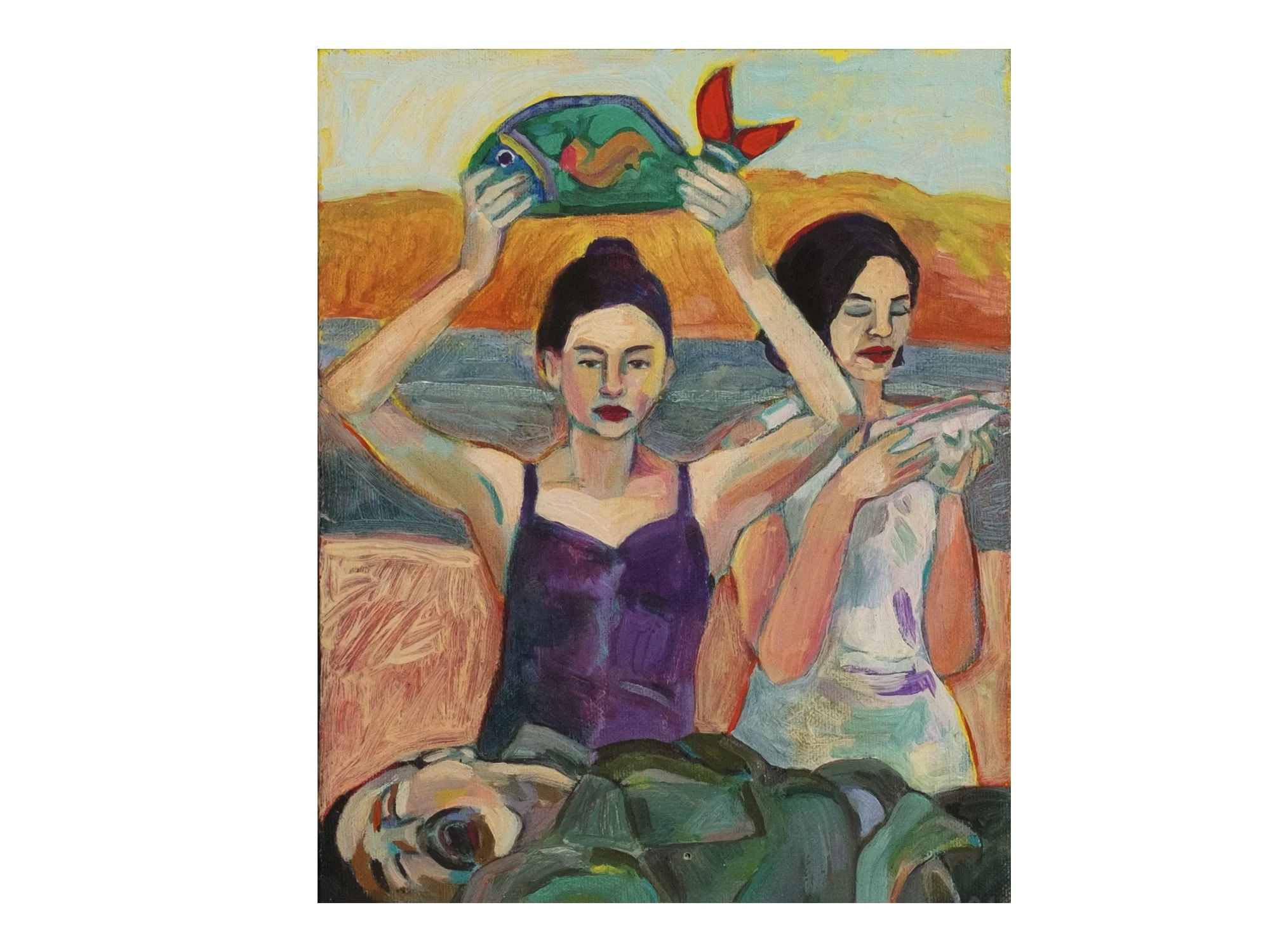 Ritual for Loss, oil on canvas, 12" h x 10" w