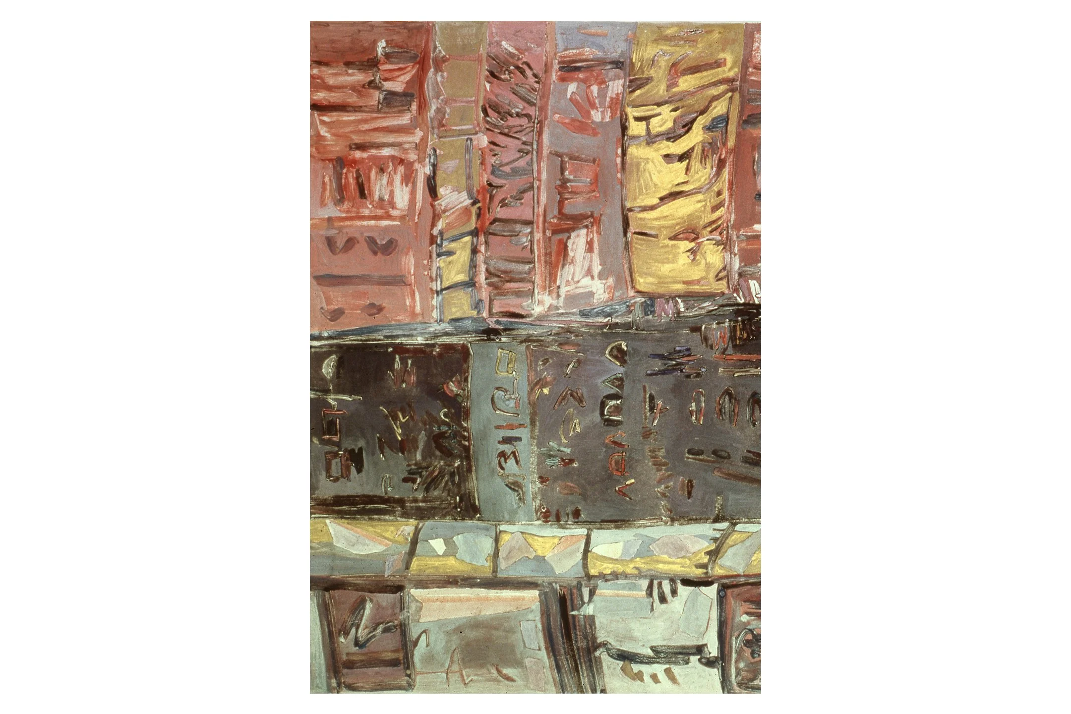 I'd Like to Go to Japan, monoprint and oil on paper