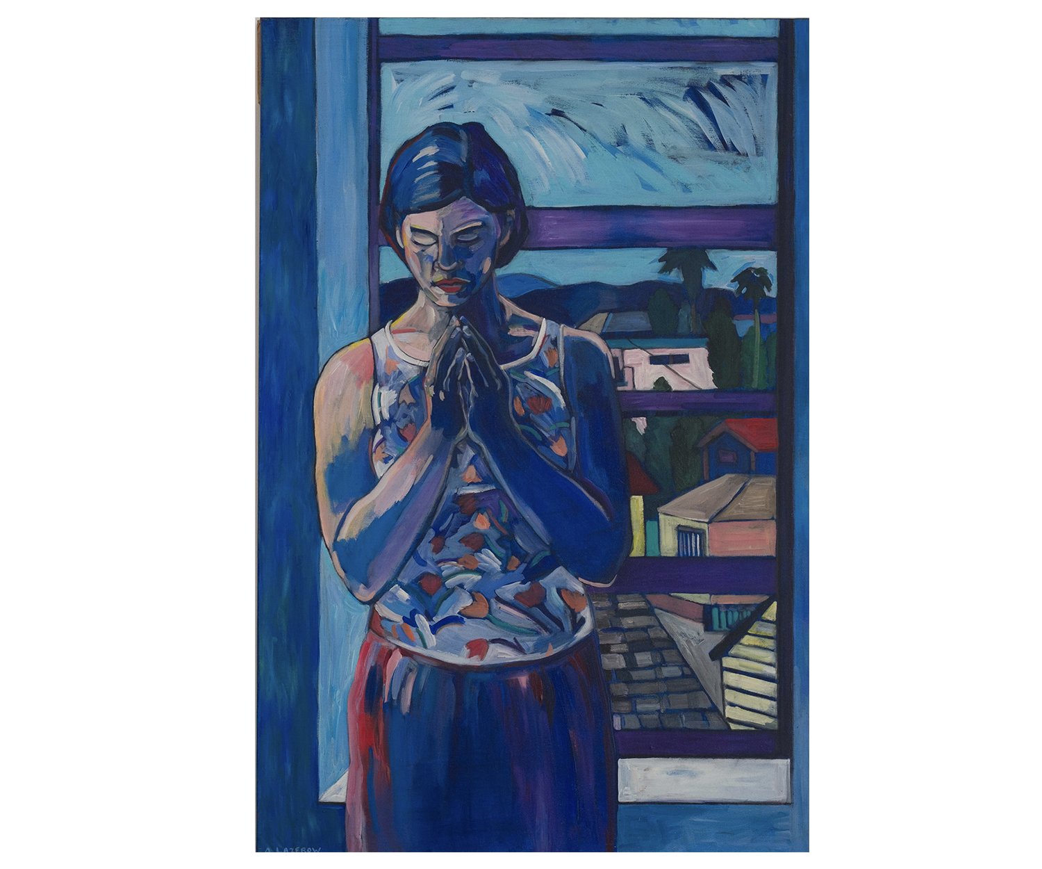 When It Is Quiet You Can Hear the Edges of Silence, acrylic on canvas, 30" h x 24" w