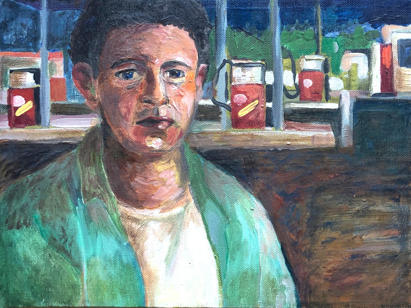 At Your Service, oil on canvas