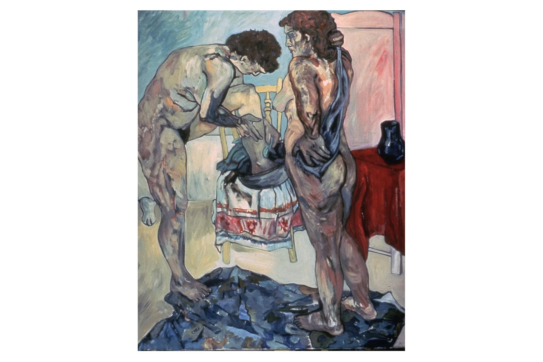 After the Bath, oil on canvas, 66" h x 54"w