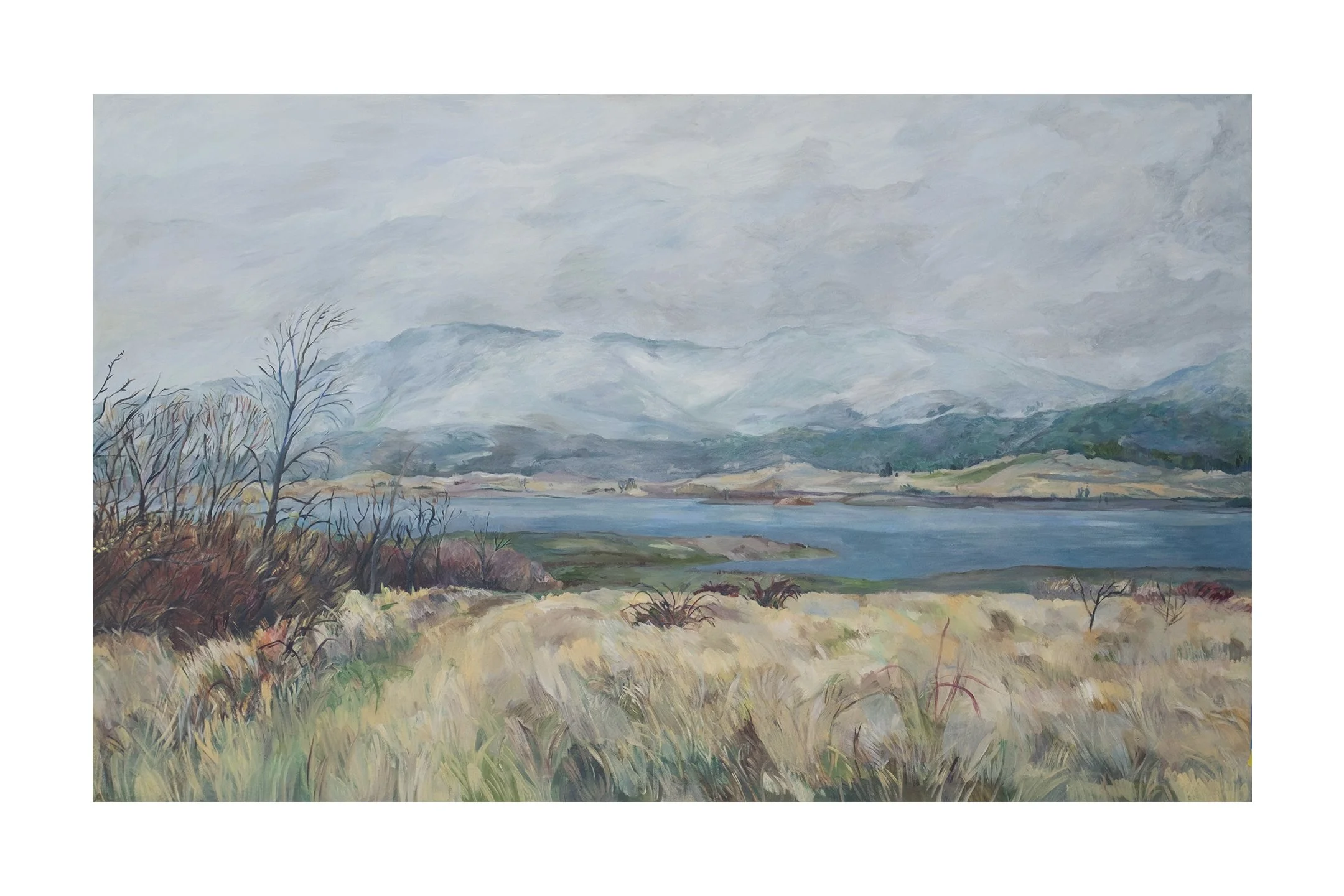 Emigrant Lake, oil on canvas, 40" hx 60" w
