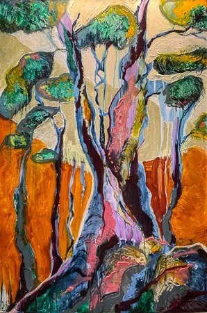 An expressionist painting inspired by the Australian landscape