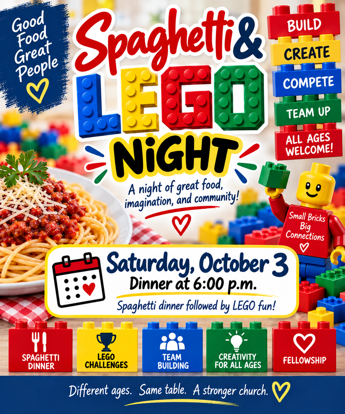 Spaghetti &amp; Lego Night