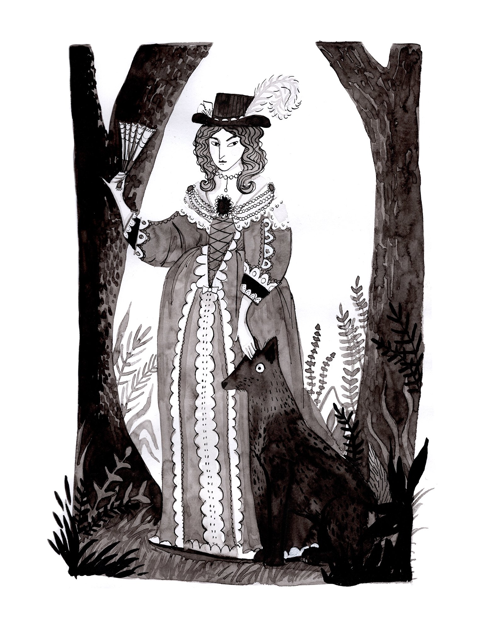 Lady with Dawg_childrensbookillustration_zoeandersen.jpg