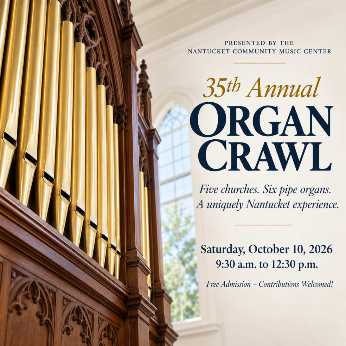 Nantucket 35TH ANNUAL ORGAN CRAWL