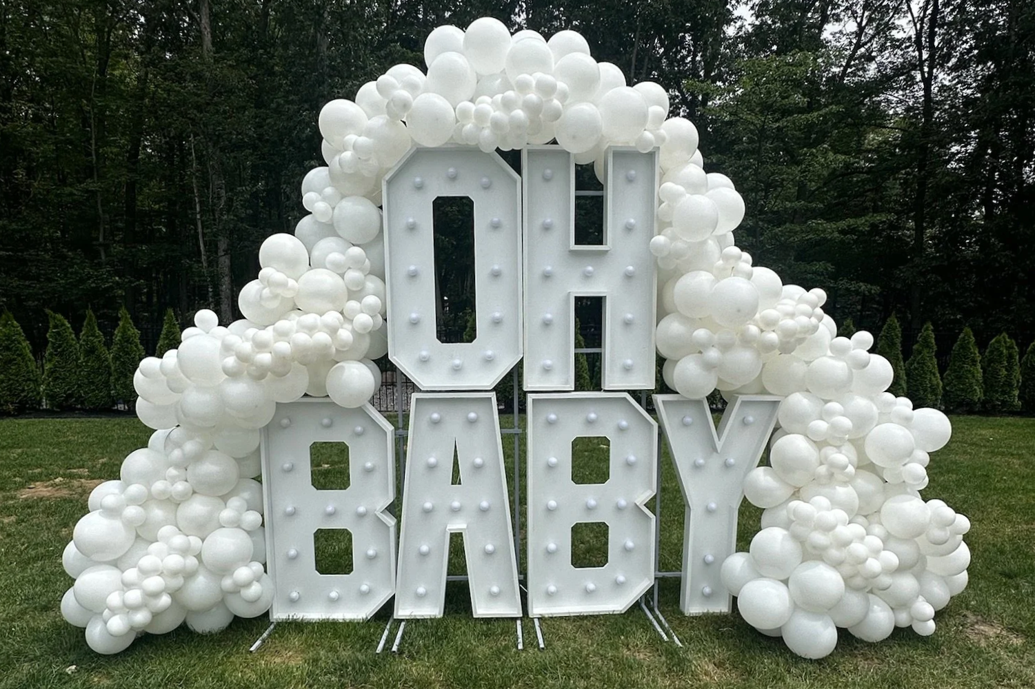 Oh Baby marquee Letters & Balloons