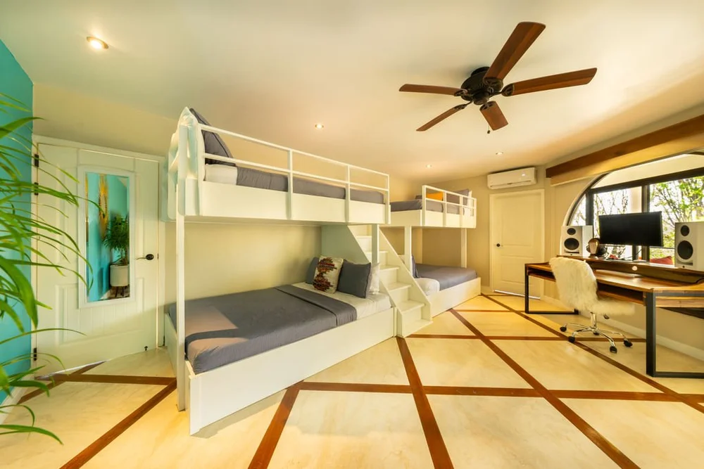 The Las Palmas Suite, with white bunk beds